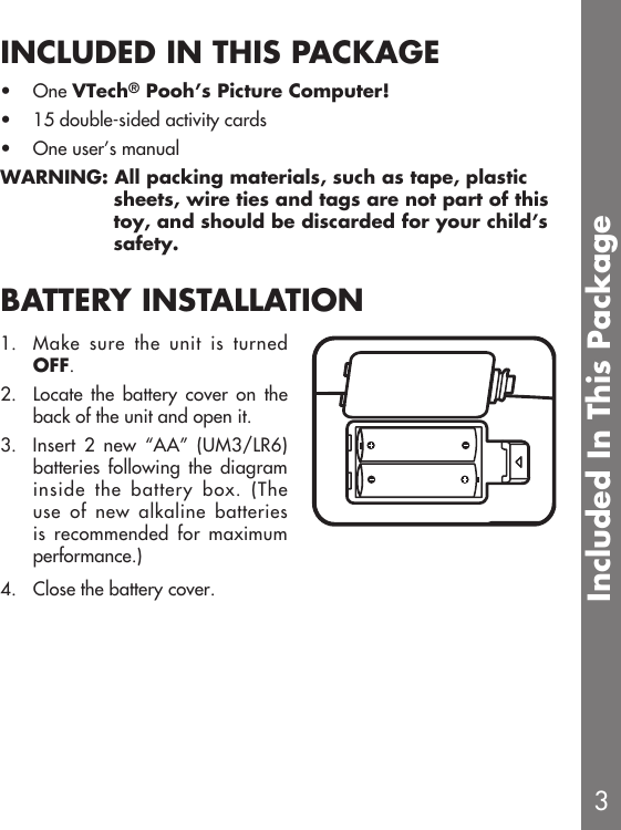 Page 4 of 12 - Vtech Vtech-Winnie-The-Pooh-Users-Manual-  Vtech-winnie-the-pooh-users-manual
