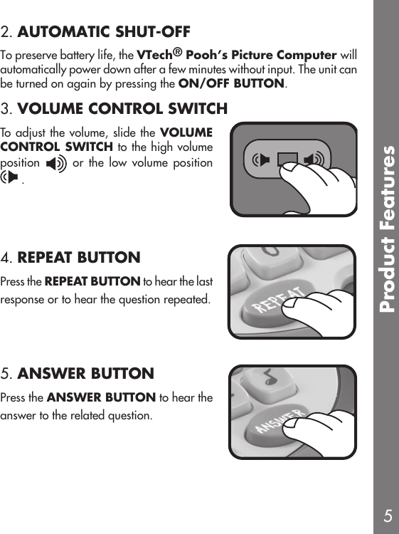 Page 6 of 12 - Vtech Vtech-Winnie-The-Pooh-Users-Manual-  Vtech-winnie-the-pooh-users-manual