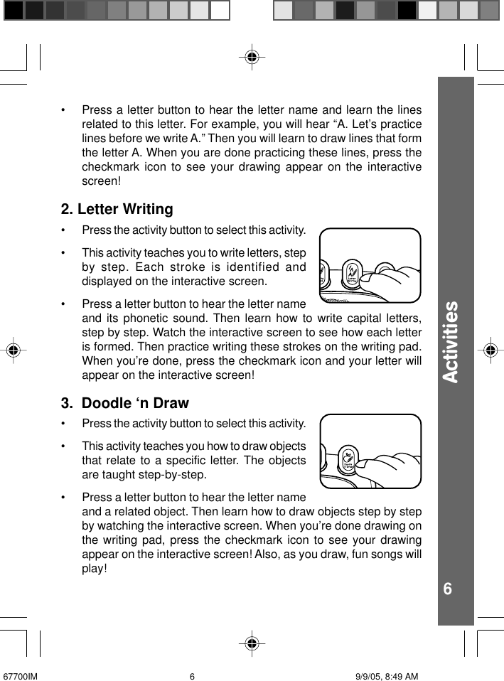 Page 7 of 10 - Vtech Vtech-Write-And-Learn-Letter-Pad-Owners-Manual- 67700IM  Vtech-write-and-learn-letter-pad-owners-manual