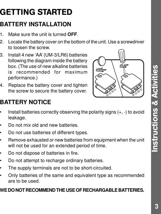 Page 4 of 10 - Vtech Vtech-Write-And-Learn-Notepad-Owners-Manual- 60300 I/M Revise  Vtech-write-and-learn-notepad-owners-manual