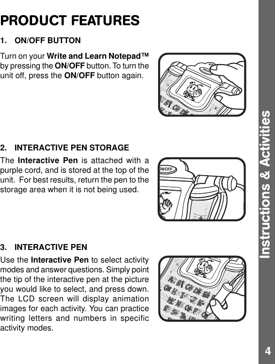 Page 5 of 10 - Vtech Vtech-Write-And-Learn-Notepad-Owners-Manual- 60300 I/M Revise  Vtech-write-and-learn-notepad-owners-manual