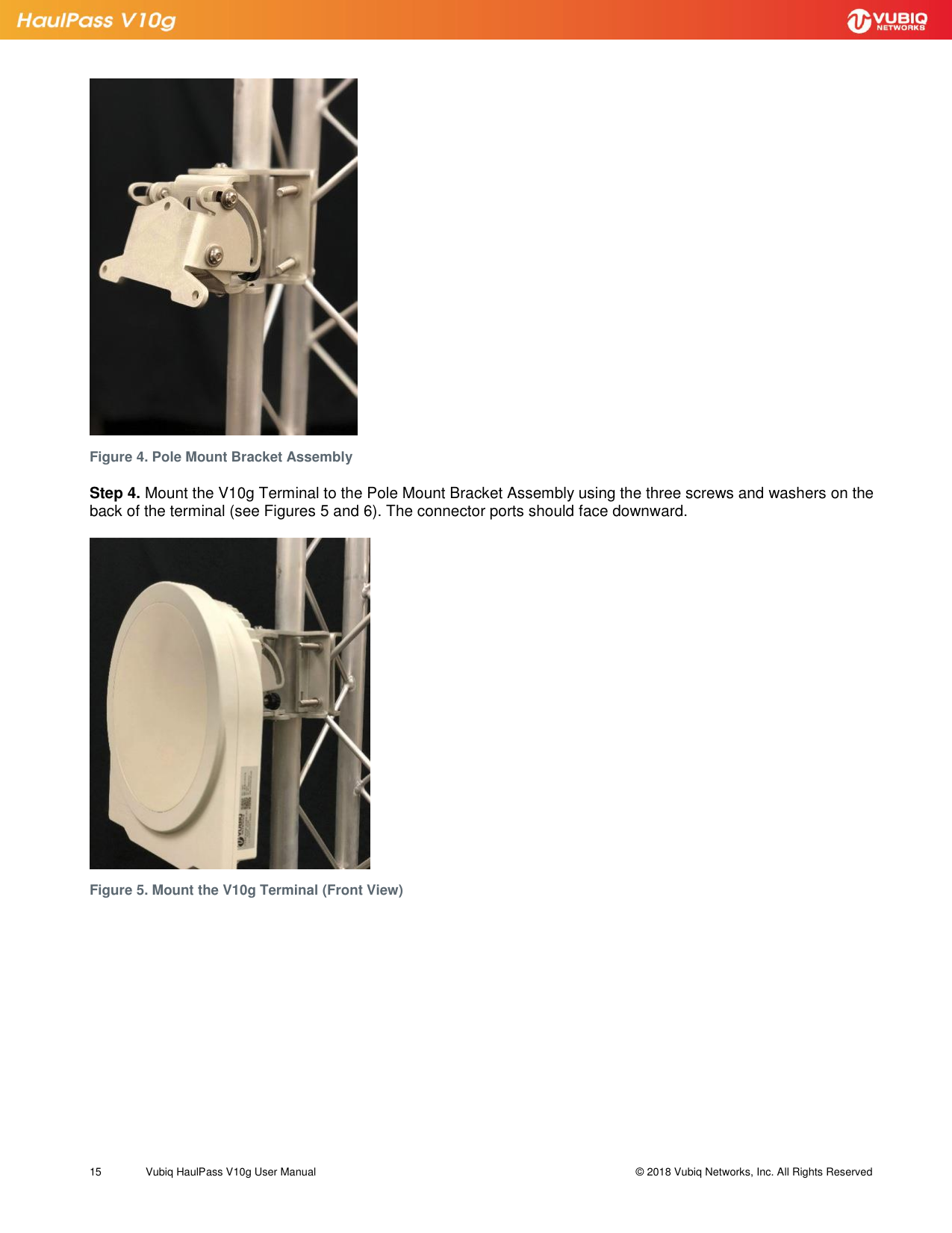 Page 15 of Vubiq Networks V10G-H HaulPass V10g 10 Gbps Ethernet Link User Manual Vubiq