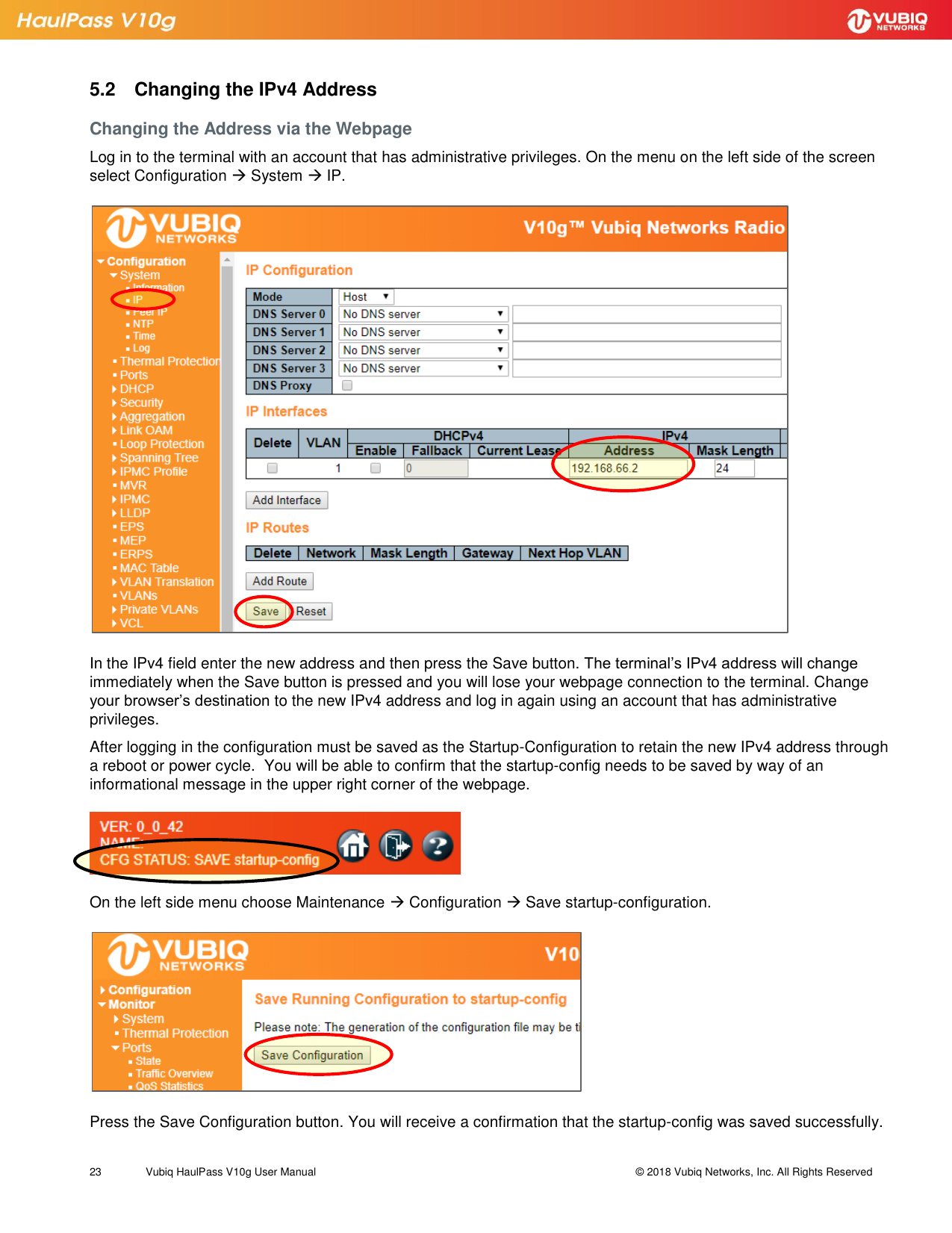 Page 23 of Vubiq Networks V10G-H HaulPass V10g 10 Gbps Ethernet Link User Manual Vubiq