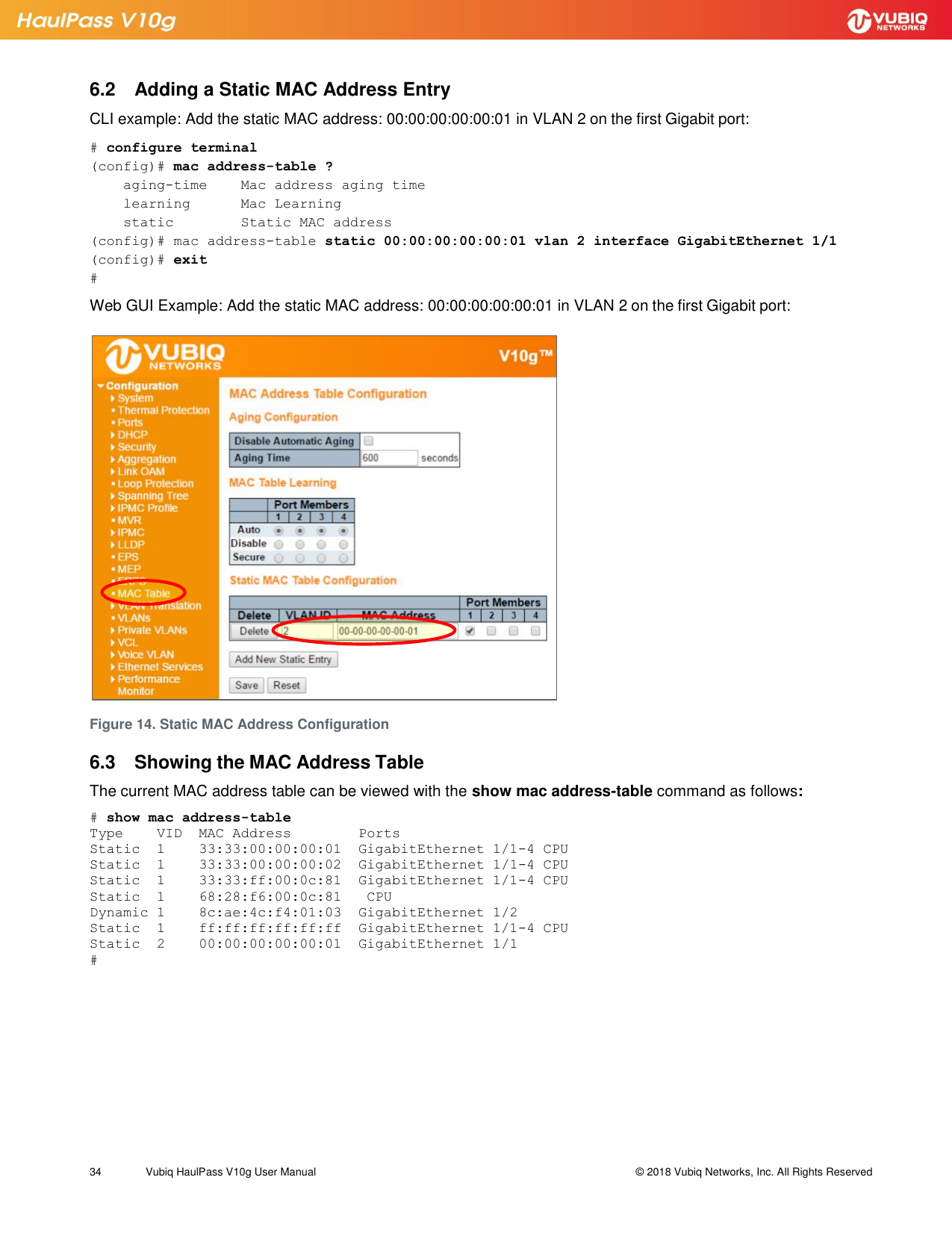 Page 34 of Vubiq Networks V10G-H HaulPass V10g 10 Gbps Ethernet Link User Manual Vubiq