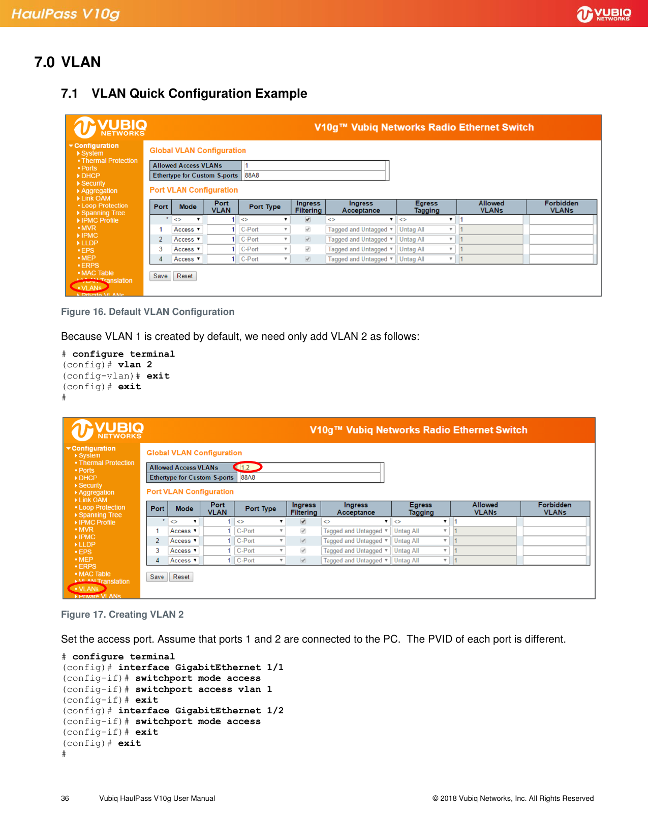 Page 36 of Vubiq Networks V10G-H HaulPass V10g 10 Gbps Ethernet Link User Manual Vubiq