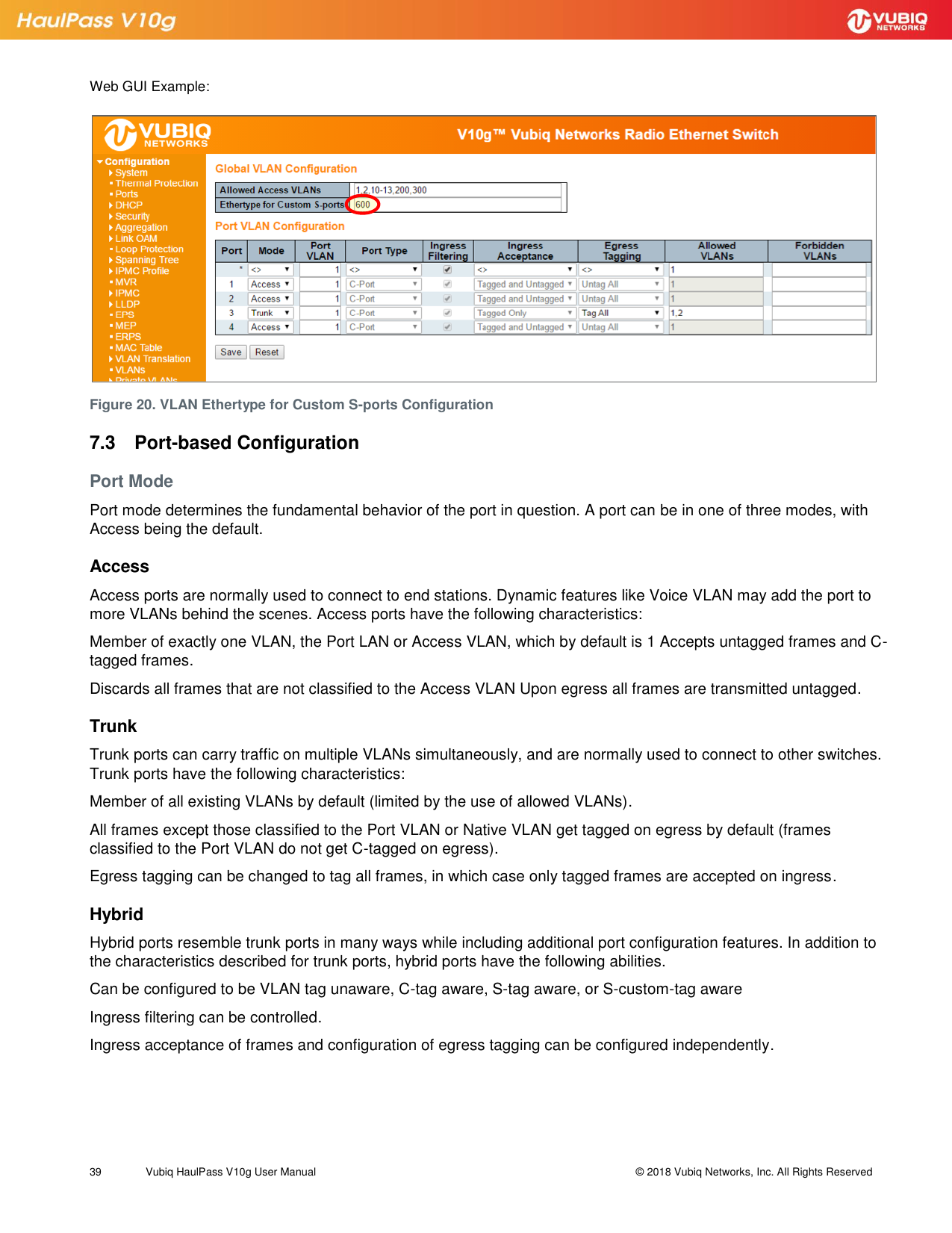 Page 39 of Vubiq Networks V10G-H HaulPass V10g 10 Gbps Ethernet Link User Manual Vubiq