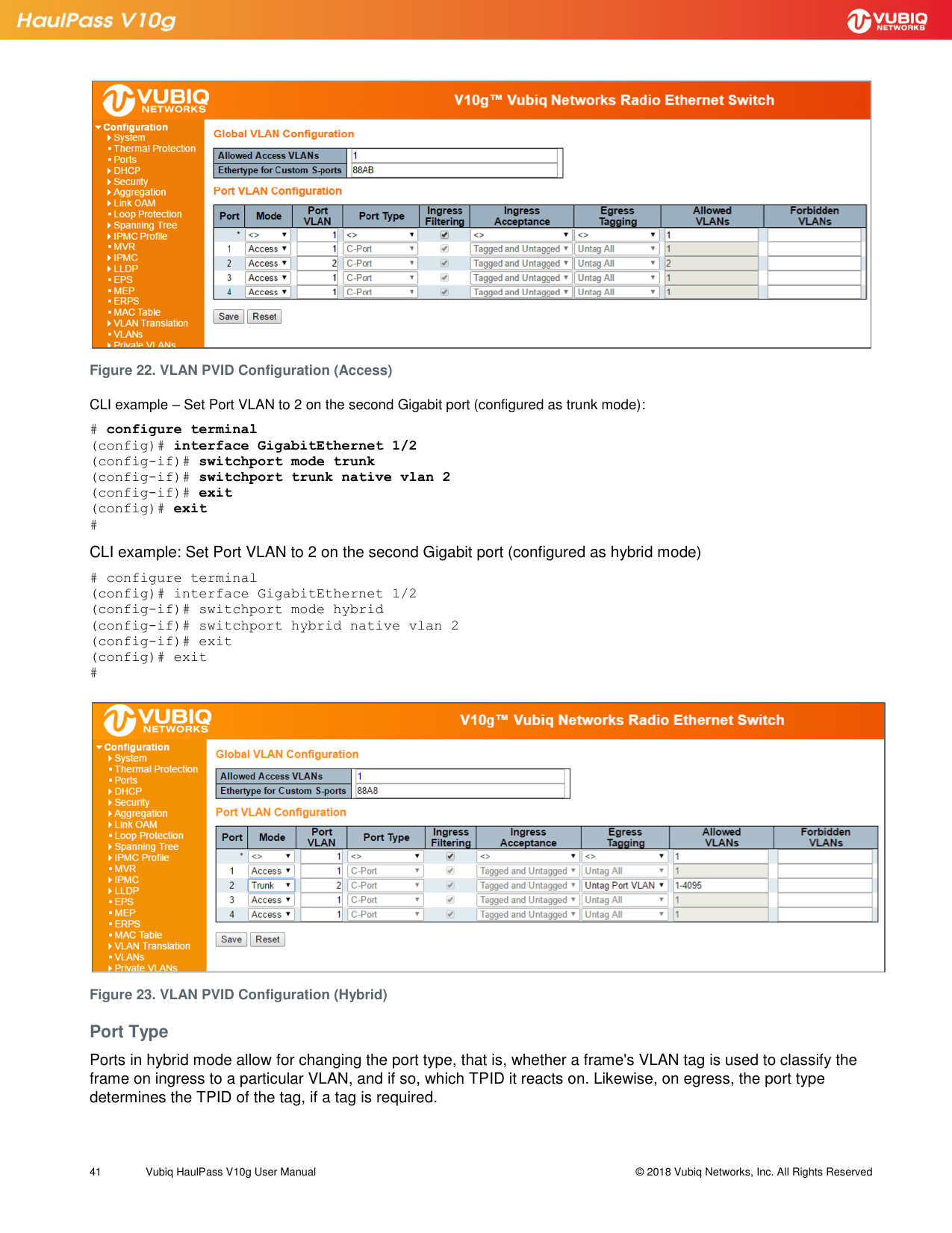 Page 41 of Vubiq Networks V10G-H HaulPass V10g 10 Gbps Ethernet Link User Manual Vubiq