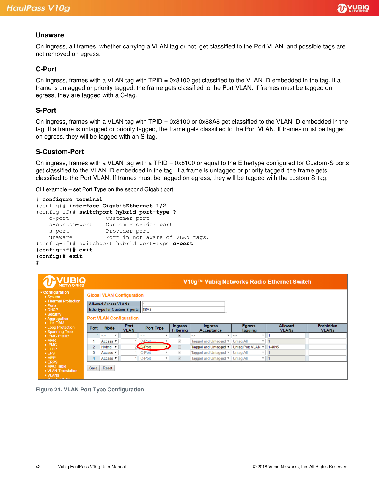 Page 42 of Vubiq Networks V10G-H HaulPass V10g 10 Gbps Ethernet Link User Manual Vubiq