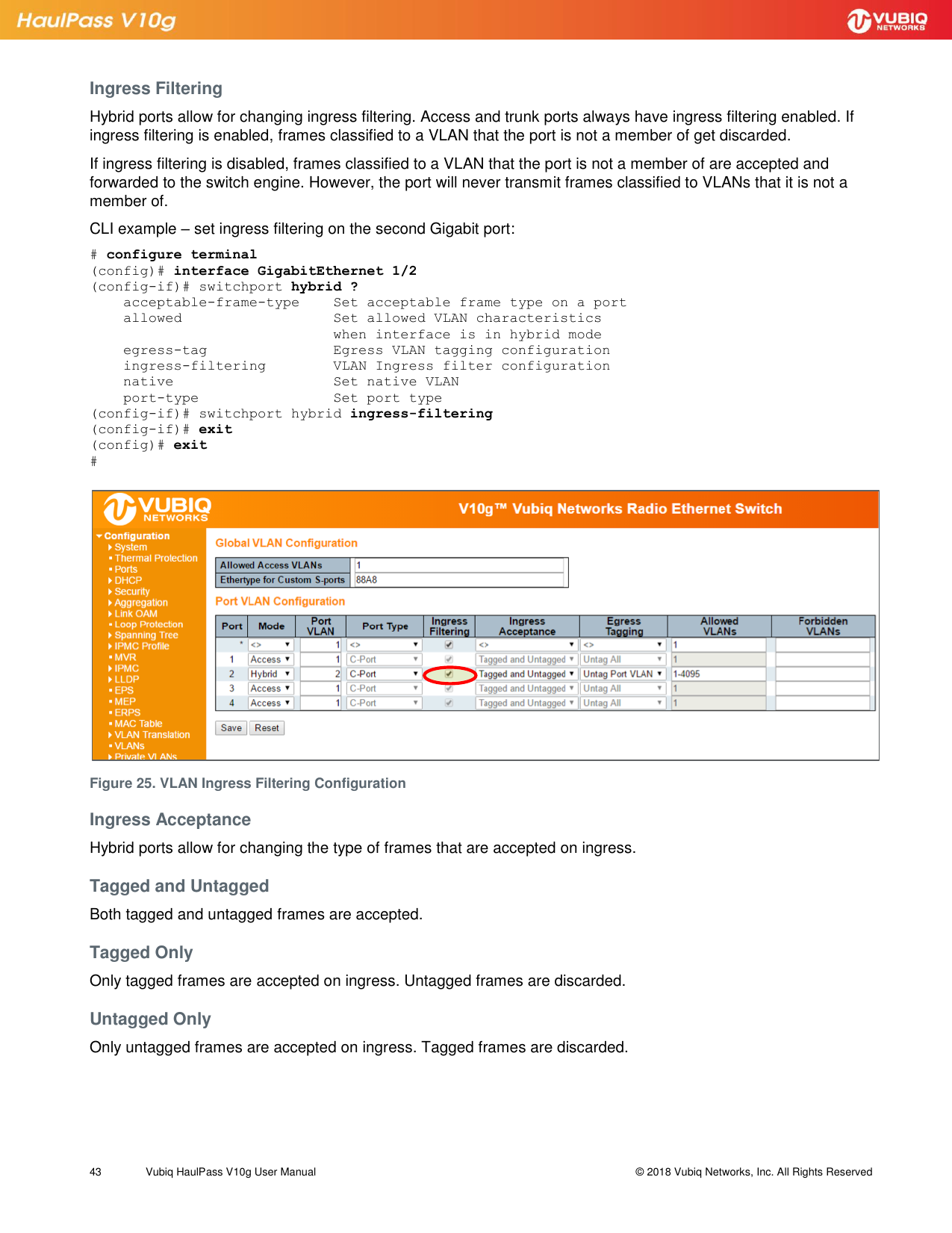 Page 43 of Vubiq Networks V10G-H HaulPass V10g 10 Gbps Ethernet Link User Manual Vubiq