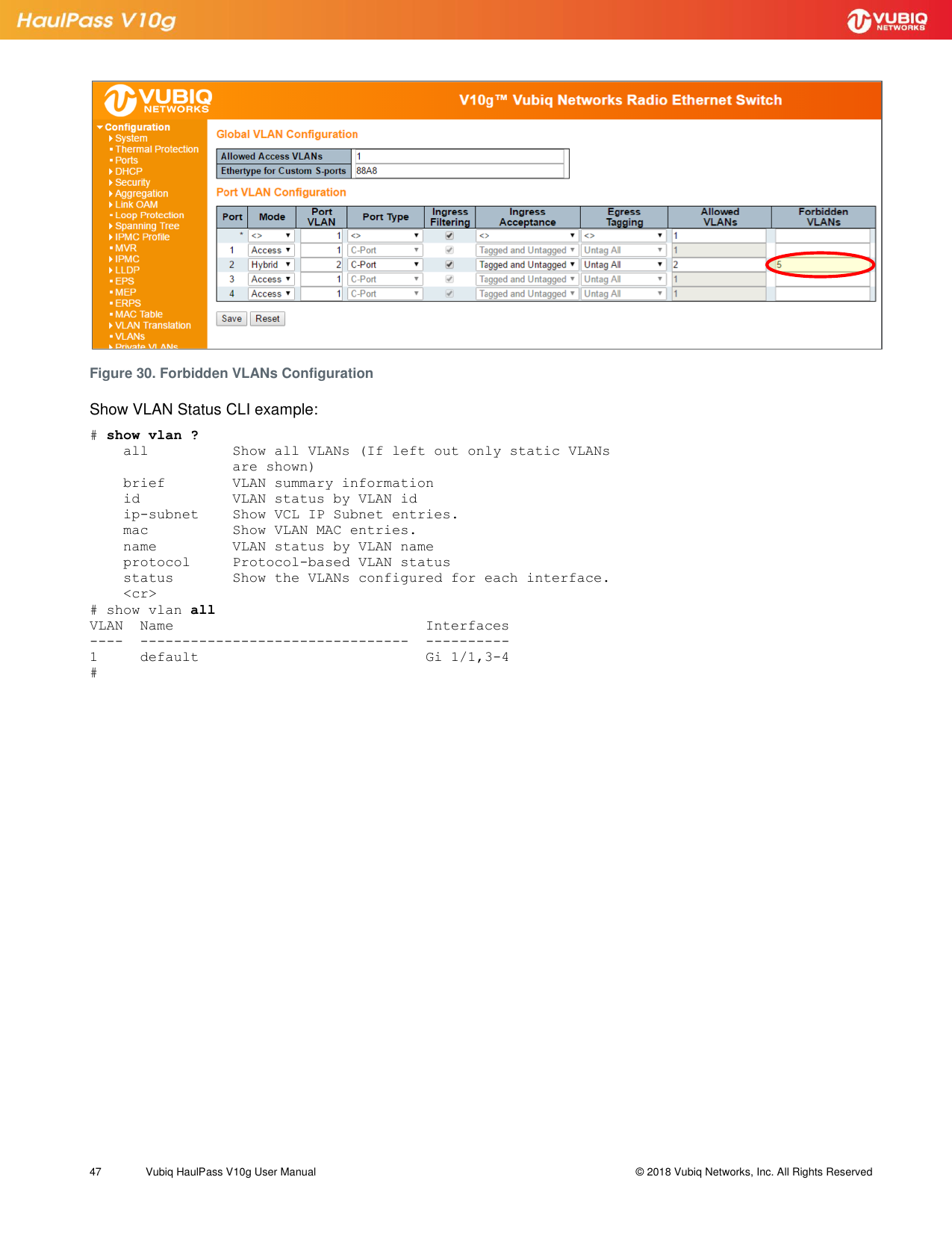 Page 47 of Vubiq Networks V10G-H HaulPass V10g 10 Gbps Ethernet Link User Manual Vubiq