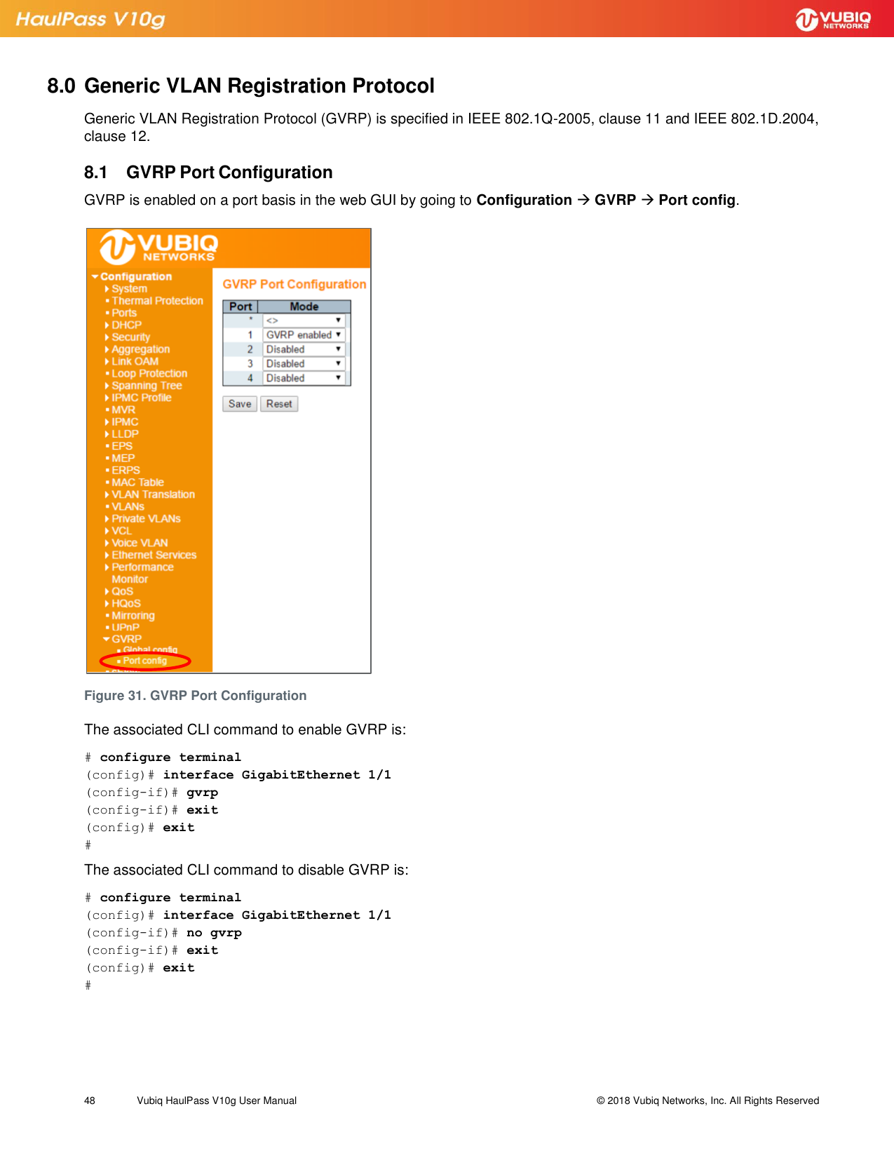 Page 48 of Vubiq Networks V10G-H HaulPass V10g 10 Gbps Ethernet Link User Manual Vubiq