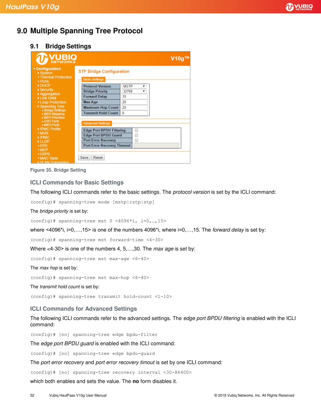 Page 52 of Vubiq Networks V10G-H HaulPass V10g 10 Gbps Ethernet Link User Manual Vubiq