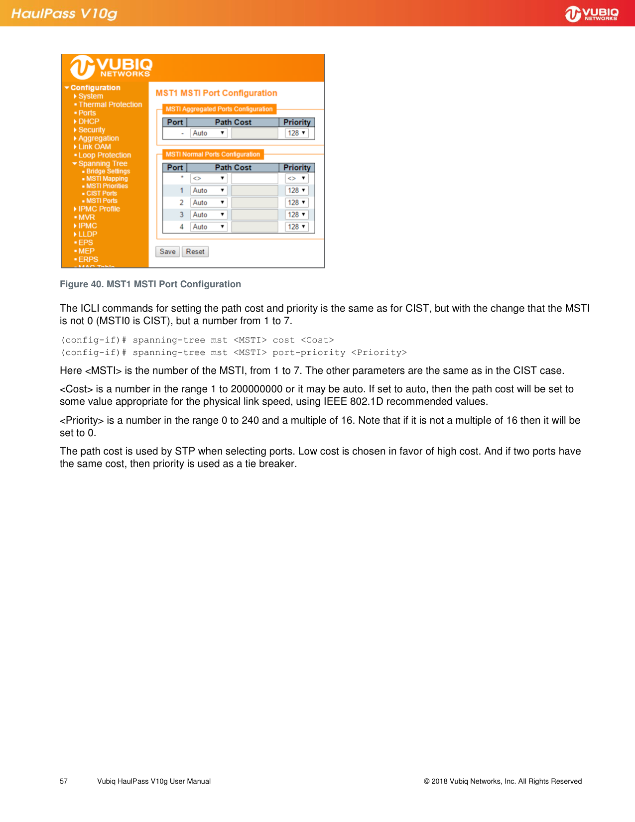 Page 57 of Vubiq Networks V10G-H HaulPass V10g 10 Gbps Ethernet Link User Manual Vubiq