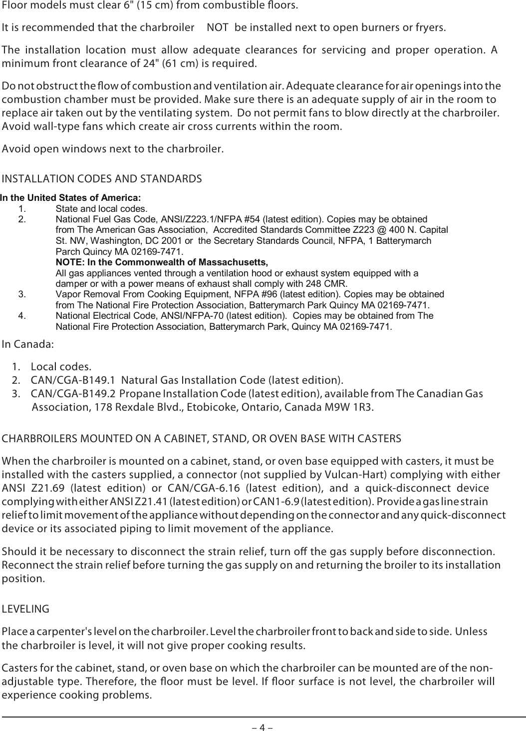 Page 4 of 8 - Vulcan-Hart Vulcan-Hart-Vcb25M-Ml-44963Z-Users-Manual- F31167VCB_Charbroilers.pm65  Vulcan-hart-vcb25m-ml-44963z-users-manual