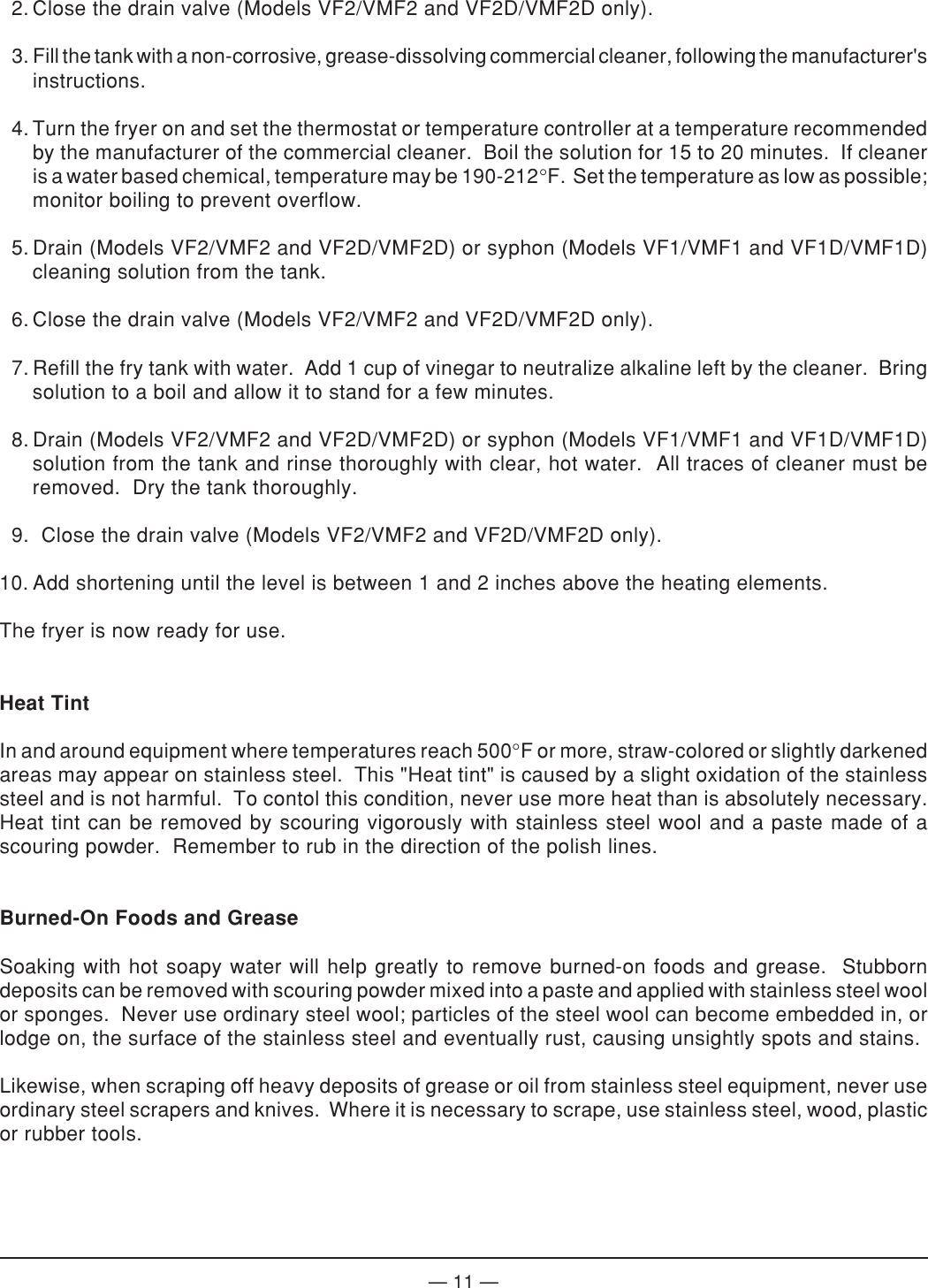 Page 11 of 12 - Vulcan-Hart Vulcan-Hart-Vf1-Ml-52913-Users-Manual-  Vulcan-hart-vf1-ml-52913-users-manual