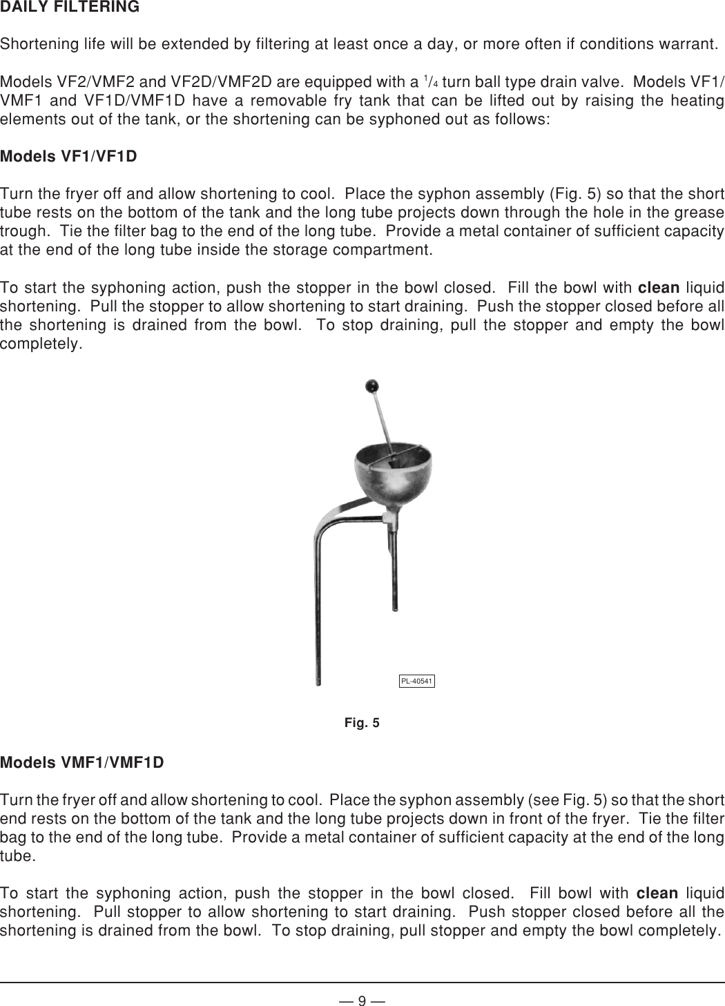 Page 9 of 12 - Vulcan-Hart Vulcan-Hart-Vf1-Ml-52913-Users-Manual-  Vulcan-hart-vf1-ml-52913-users-manual