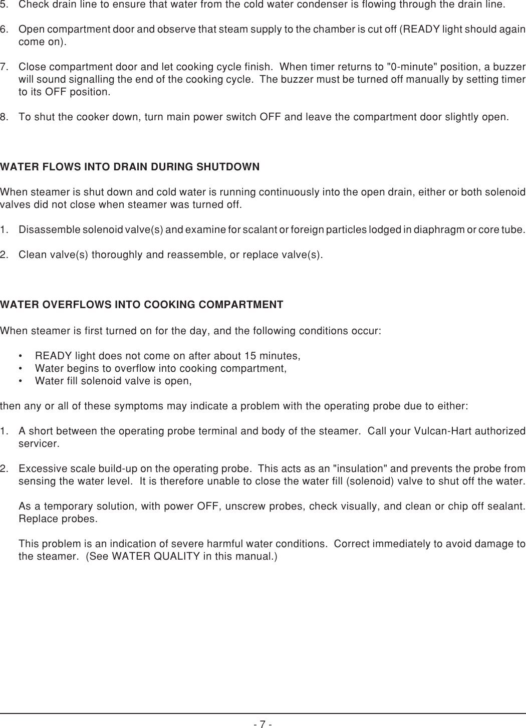 Page 7 of 12 - Vulcan-Hart Vulcan-Hart-Vsx-9000-Users-Manual-  Vulcan-hart-vsx-9000-users-manual