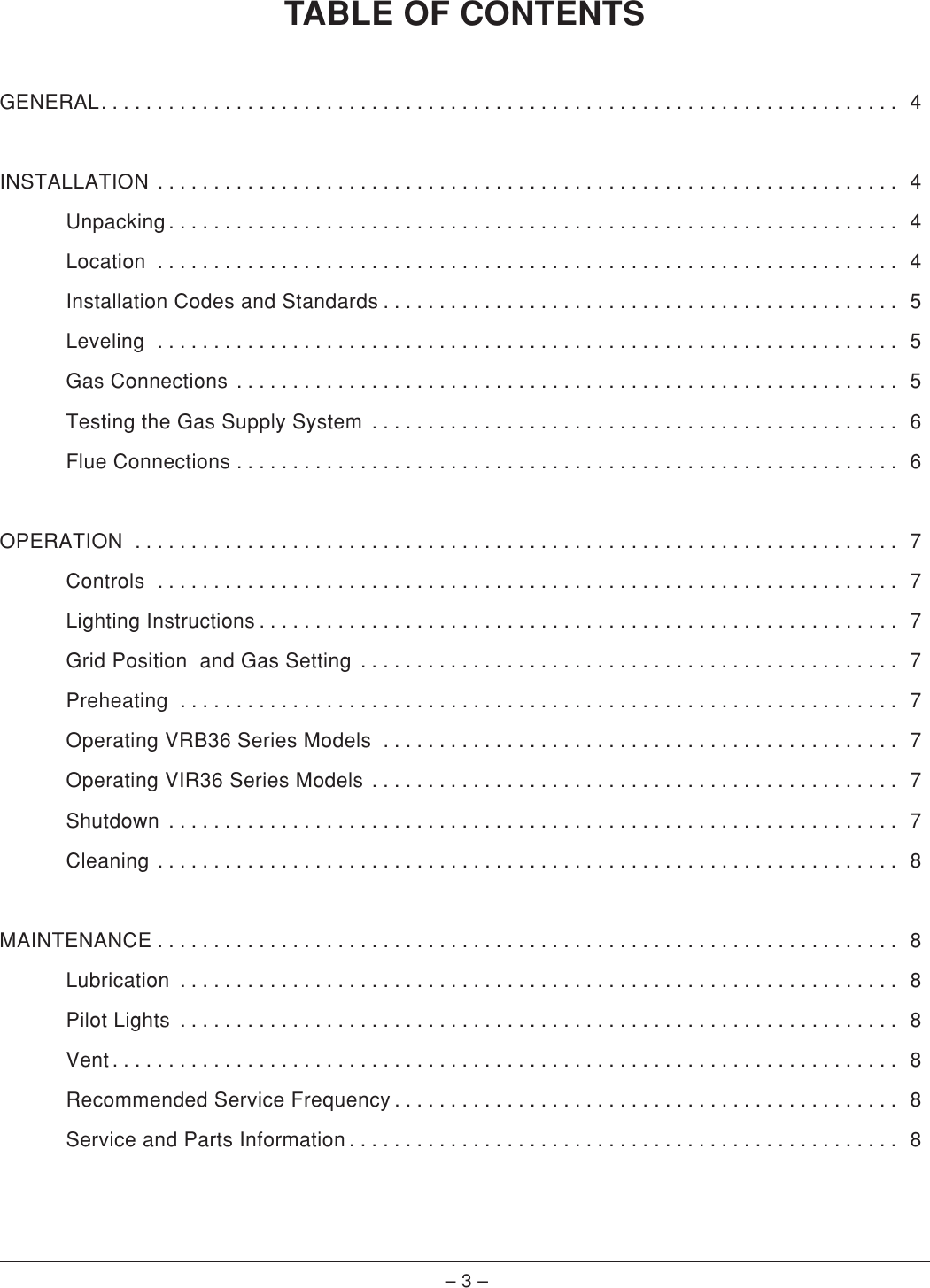 Page 3 of 8 - Vulcan-Materials Vulcan-Materials-Vrb36-Ml-44953Z-Users-Manual- F-31168_VRB_VIR Broilers.pm65  Vulcan-materials-vrb36-ml-44953z-users-manual