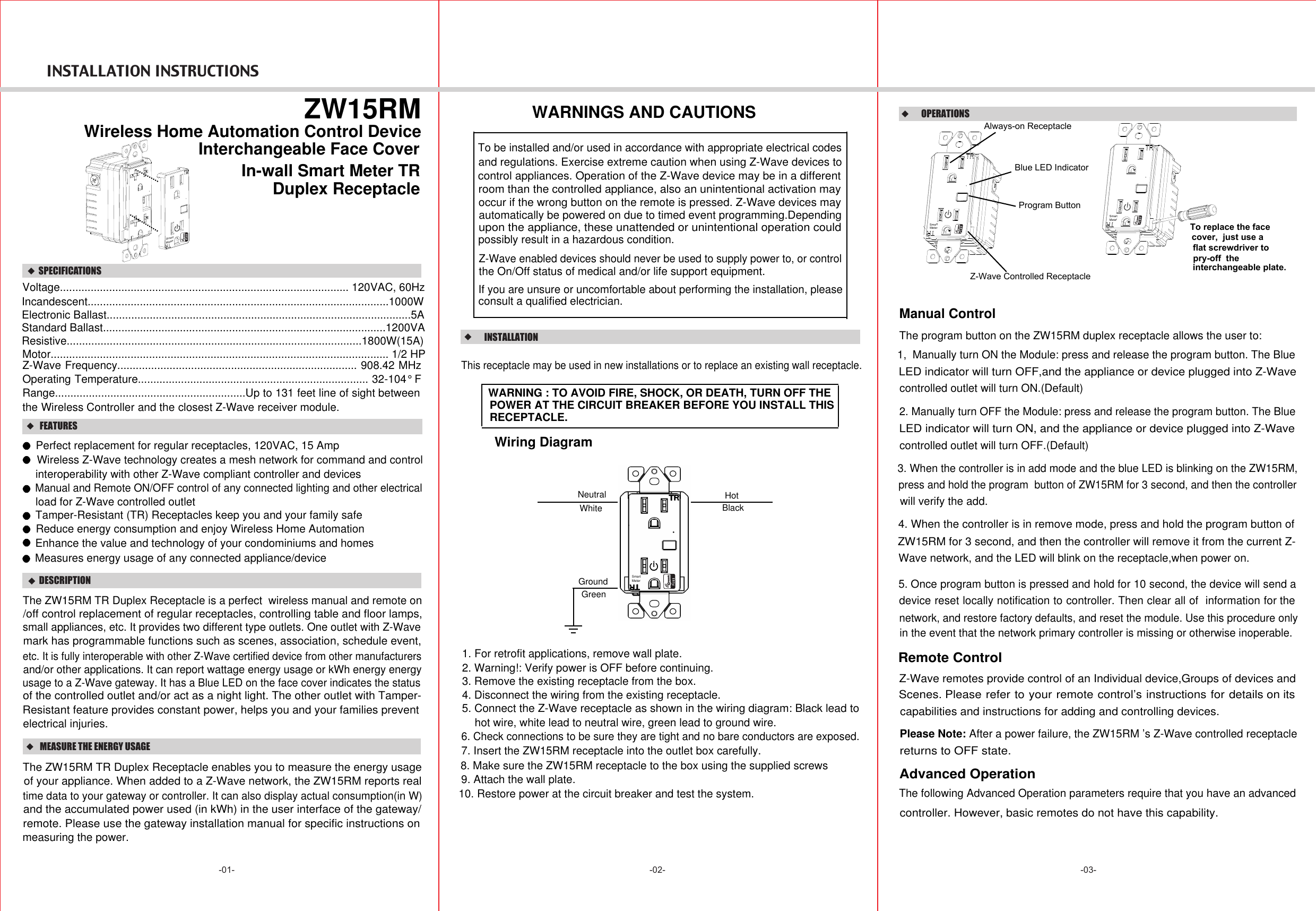 Page 1 of WENZHOU MTLC ELECTRIC APPLIANCES ZW15RM Appliance Control User Manual 