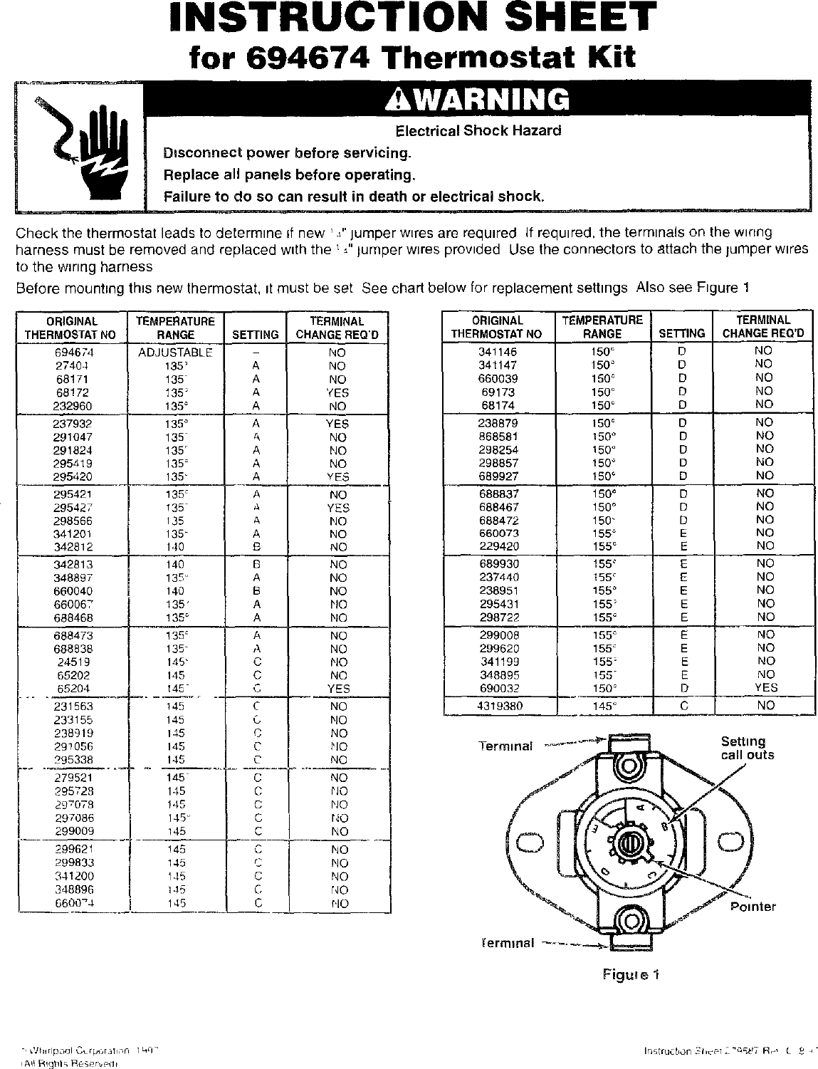 Page 2 of 2 - WHIRLPOOL  Residential Dryer Manual L0303298