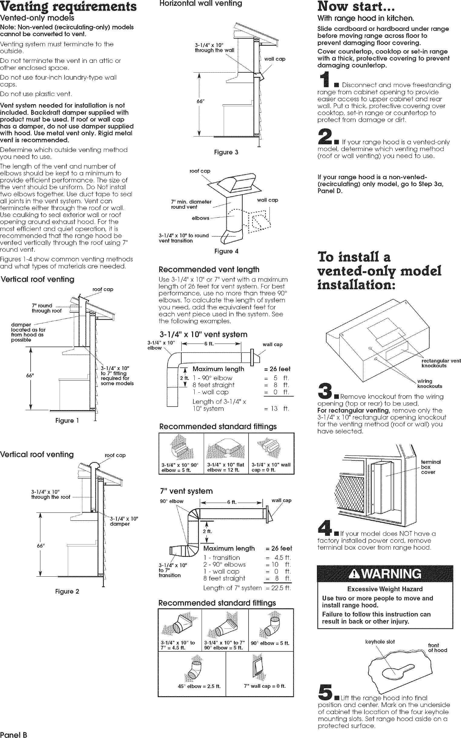 Page 3 of 7 - WHIRLPOOL  Range Hood Manual L0604813