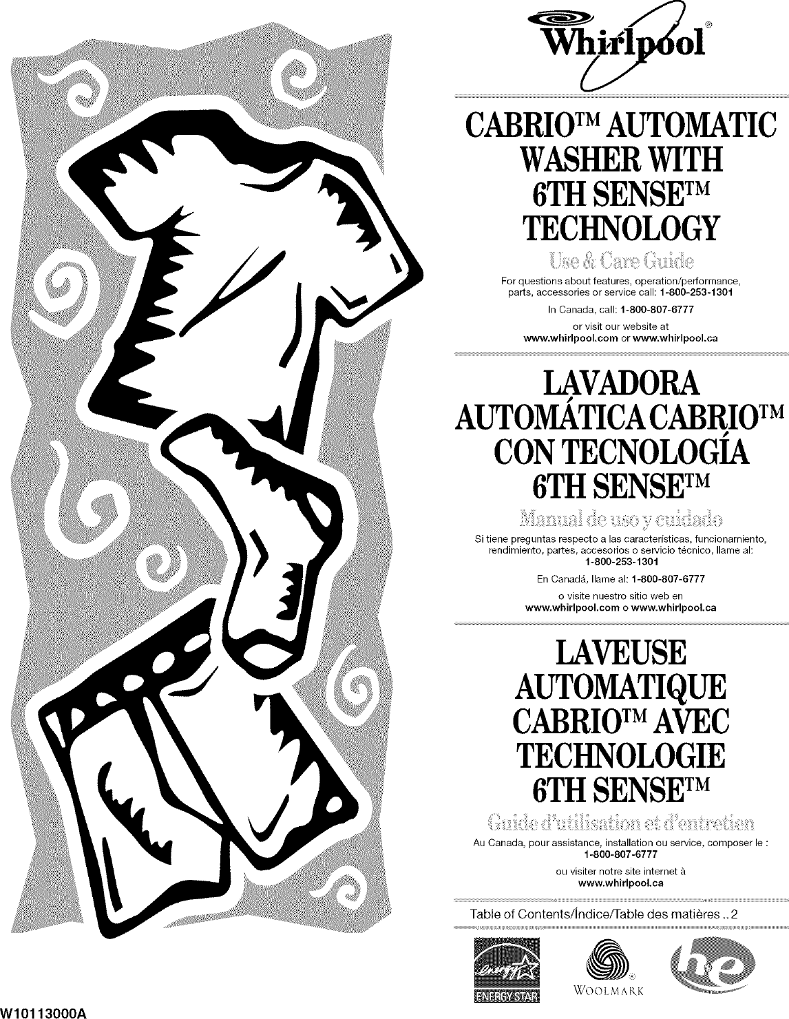 WHIRLPOOL Residential Washers Manual L0703236