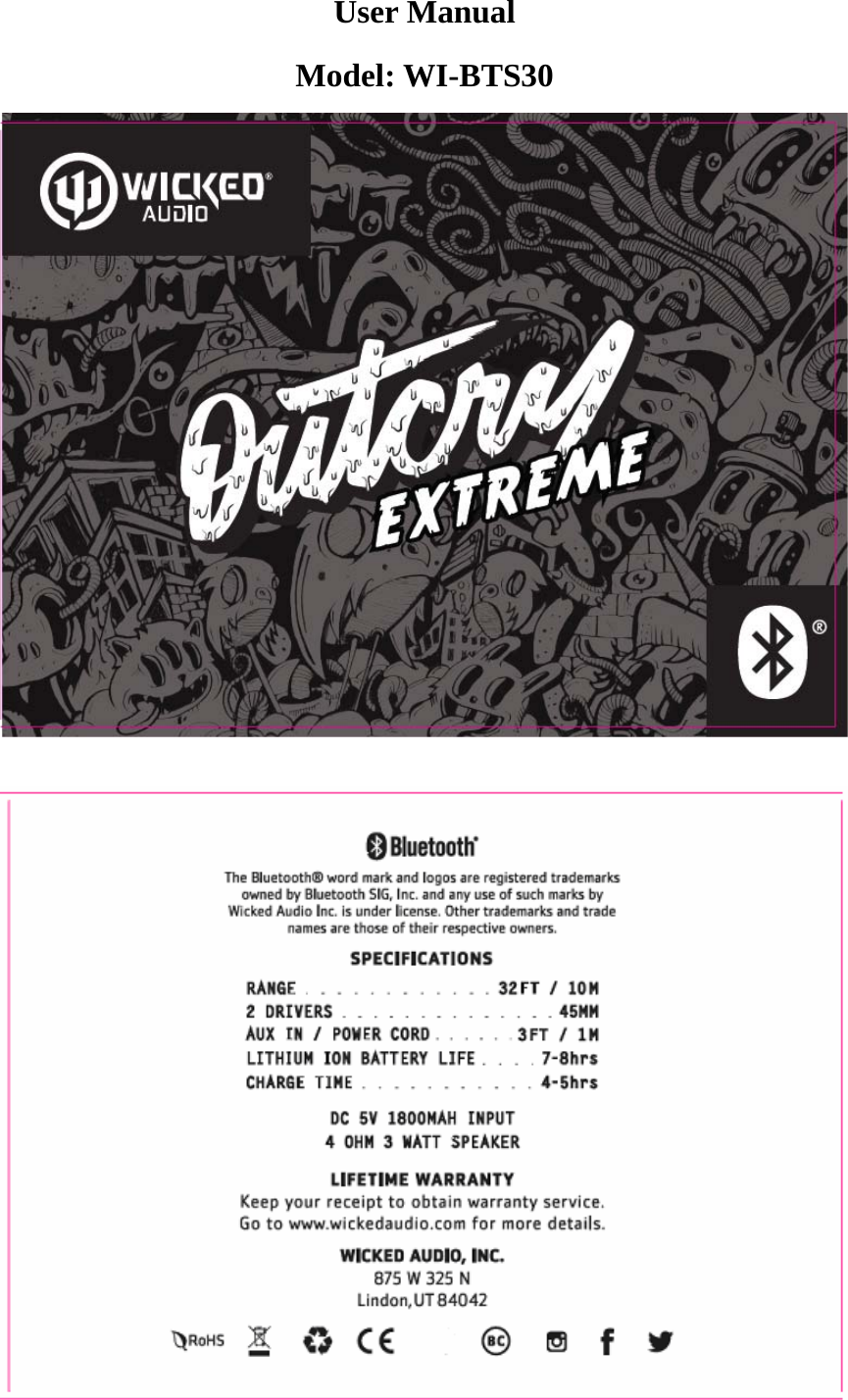 User Manual Model: WI-BTS30    