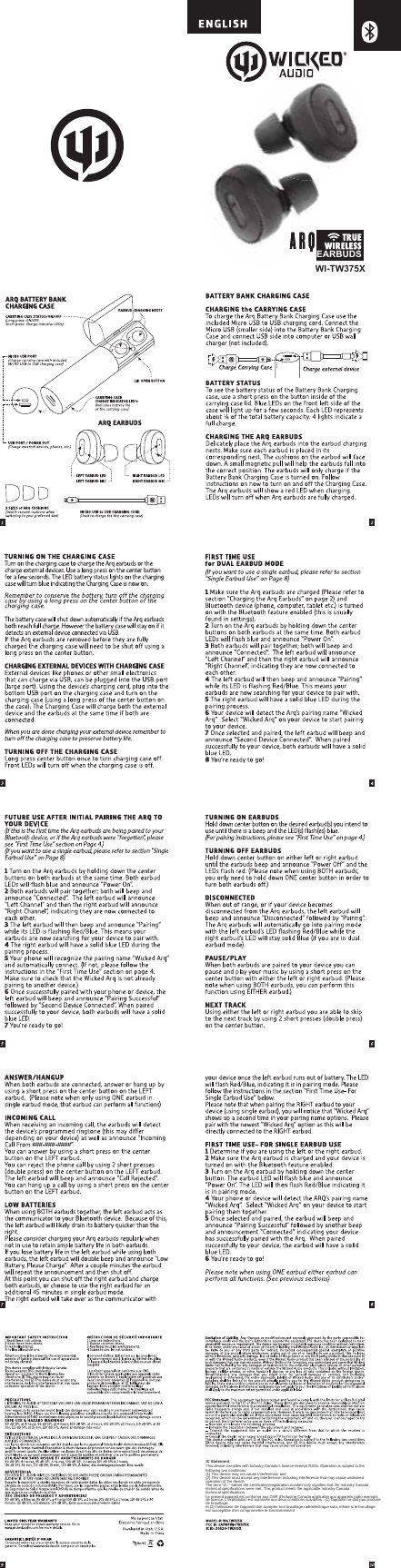 :,7:;This device complies with Industry Canada&rsquo;s licence-exempt RSSs. Operation is subject to the following two conditions: (1) This device may not cause interference; and (2) This device must accept any interference, including interference that may cause undesiredoperation of the device.The term &ldquo;IC: &ldquo; before the certification/registration number only signifies that the Industry Canada technical specifications were met. This product meets the applicable Industry Canada technical specifications.Le pr&eacute;sent appareil est conforme aux CNR d'Industrie Canada applicable aux appareils radio exempts de licence. L'exploitation est autoris&eacute;e aux deux conditions suivantes : (1) l'appareil ne doit pas produire de brouillage,et (2) l'utilisateur de l'appareil doit accepter tout brouillage radio&eacute;lectrique subi, m&ecirc;me si le brouillage est susceptible d'en compromettre le fonctionnementIC Statement($5%8'6