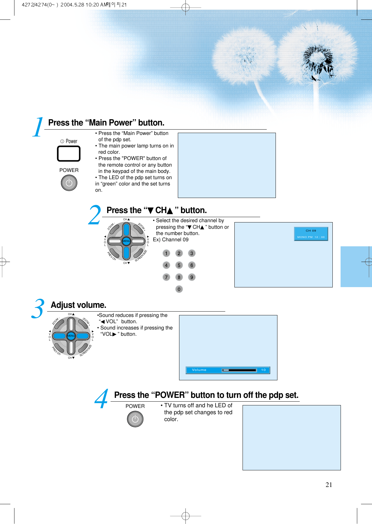 Page 1 of WINIA Electronics DPN4274NH 42 Inches Plasma Display Panel User Manual 3