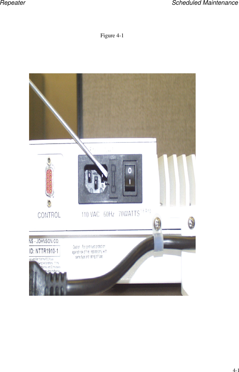 Repeater Scheduled Maintenance4-1Figure 4-1