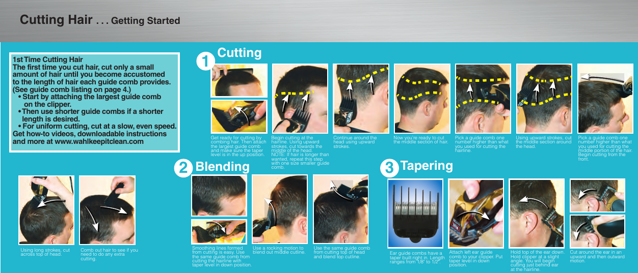 Page 2 of 4 - Wahl Hair Clippers HOWTOBOOKLET_ENGLISH User Manual  To The 1c175a11-3cd6-46e2-82d0-9d40f14964fc