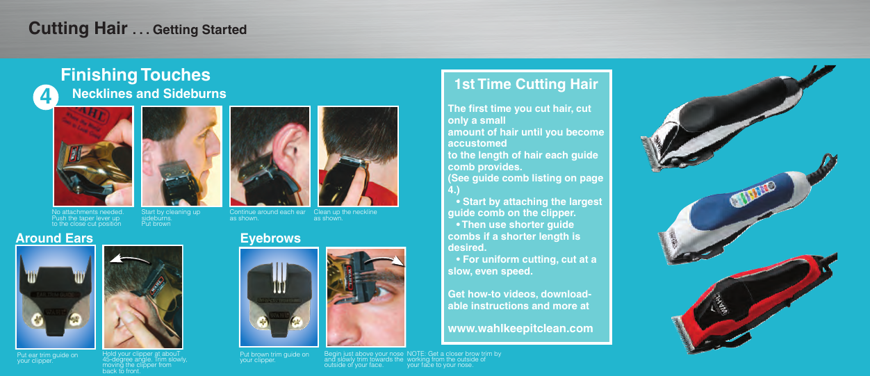 Page 3 of 4 - Wahl Hair Clippers HOWTOBOOKLET_ENGLISH User Manual  To The 1c175a11-3cd6-46e2-82d0-9d40f14964fc
