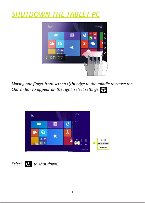 SleepShut downRestart