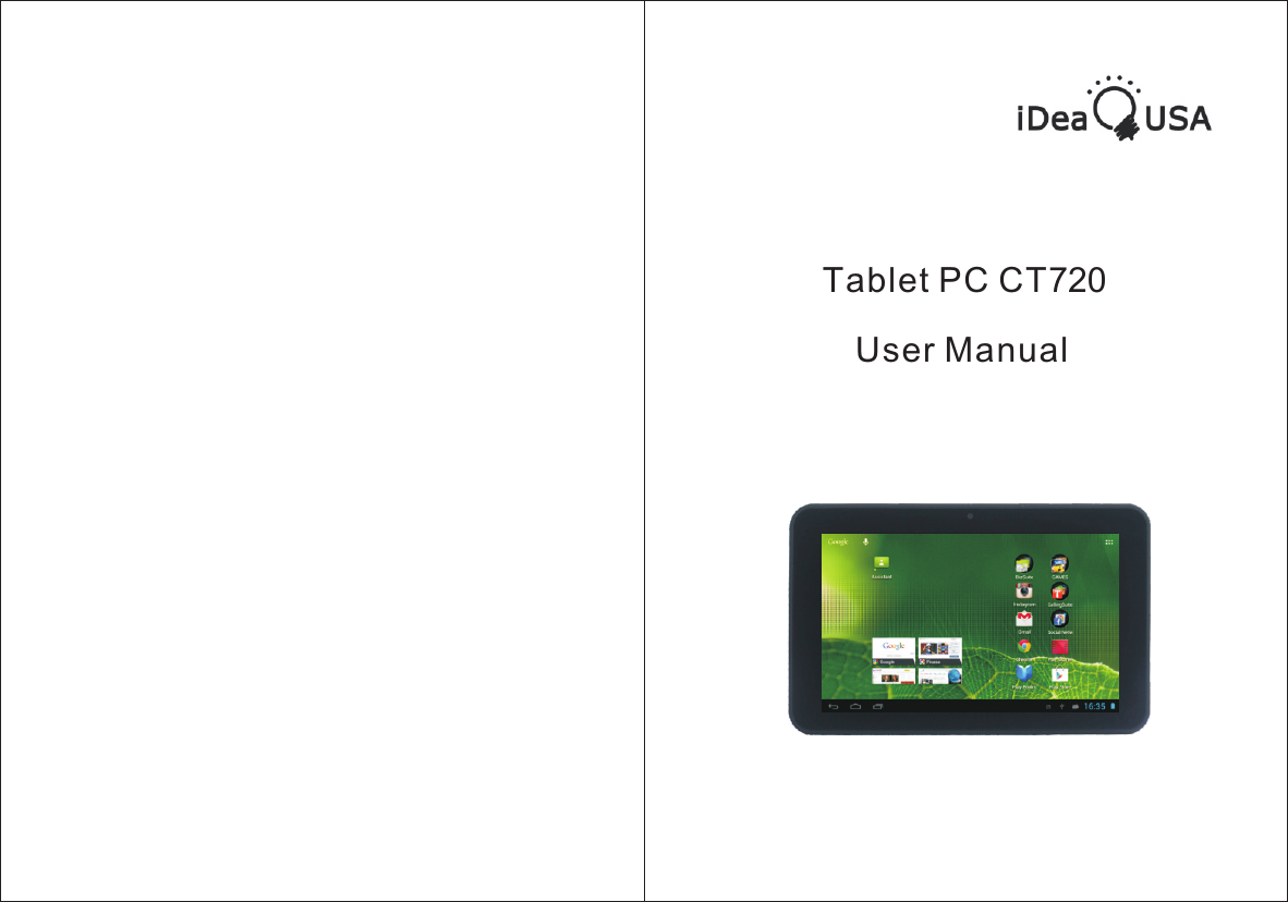          Tablet PC CT720User Manual 