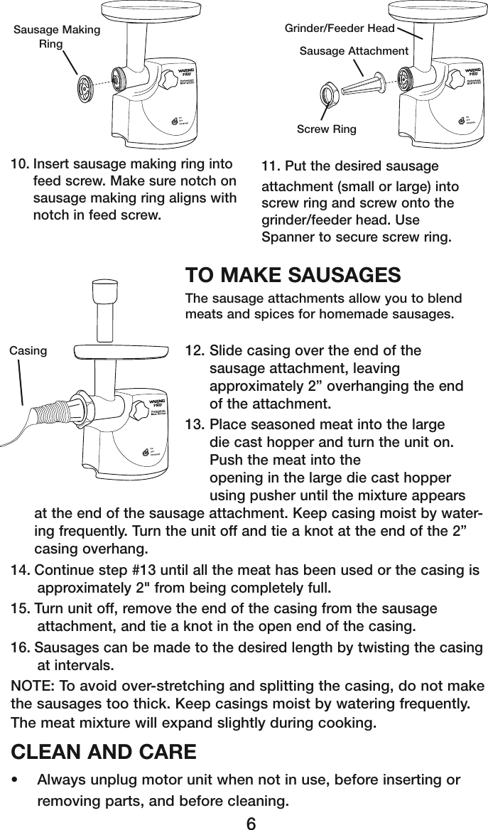 Page 7 of 12 - Waring Waring-Mg800-Users-Manual-  Waring-mg800-users-manual