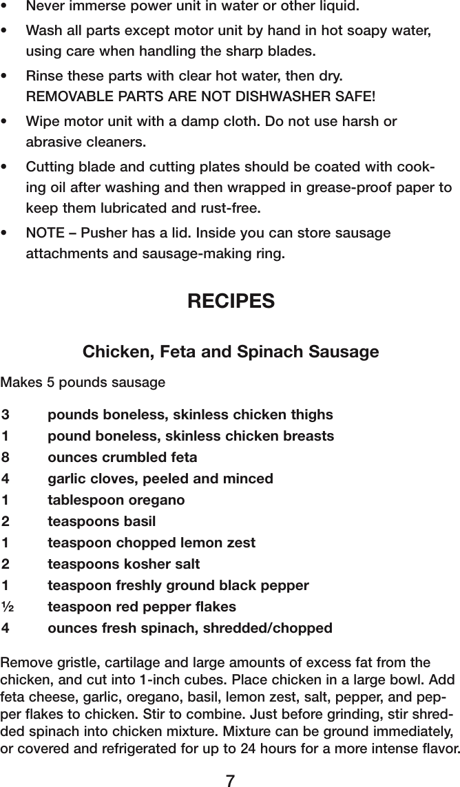 Page 8 of 12 - Waring Waring-Mg800-Users-Manual-  Waring-mg800-users-manual