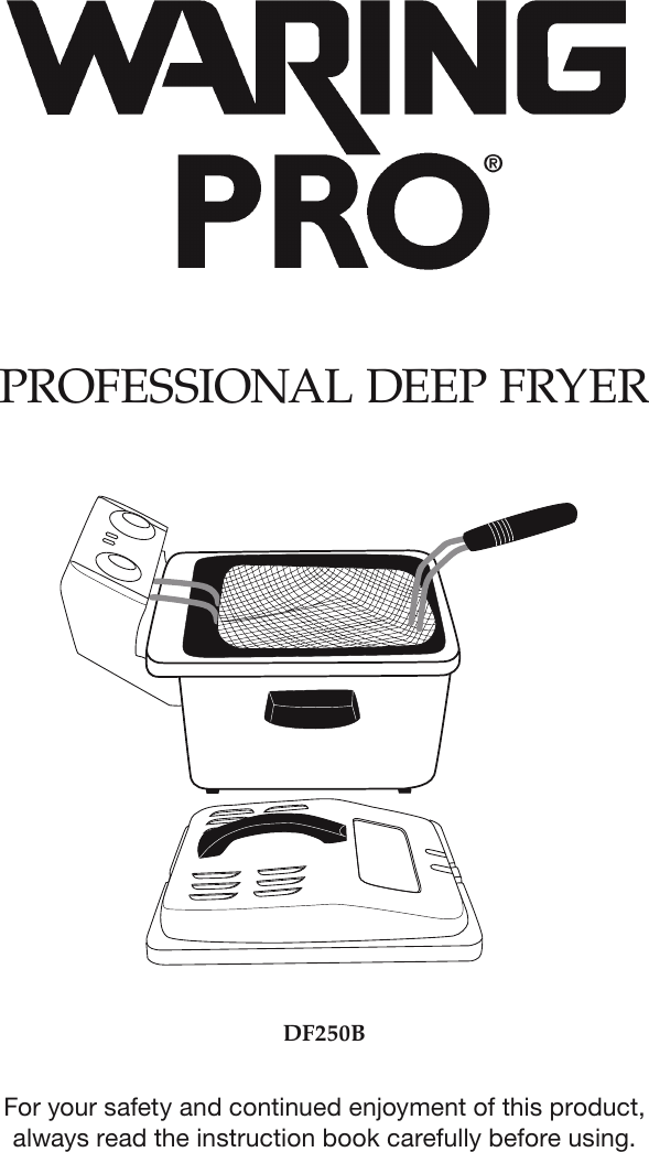 Waring Pro Professional Deep Fryer Df250B Users Manual