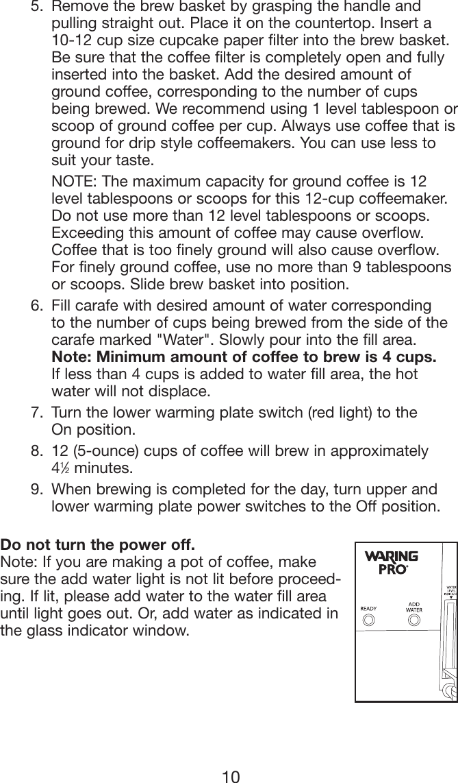 Page 11 of 12 - Waring Waring-Wc1000-Users-Manual-  Waring-wc1000-users-manual