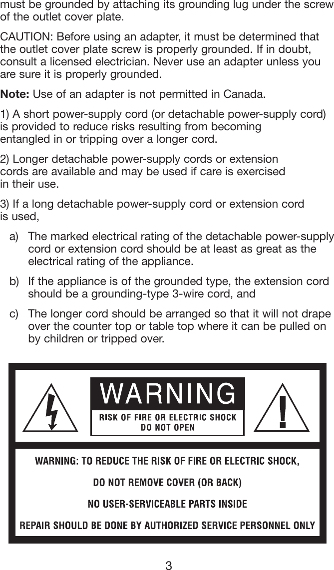 Page 4 of 12 - Waring Waring-Wc1000-Users-Manual-  Waring-wc1000-users-manual