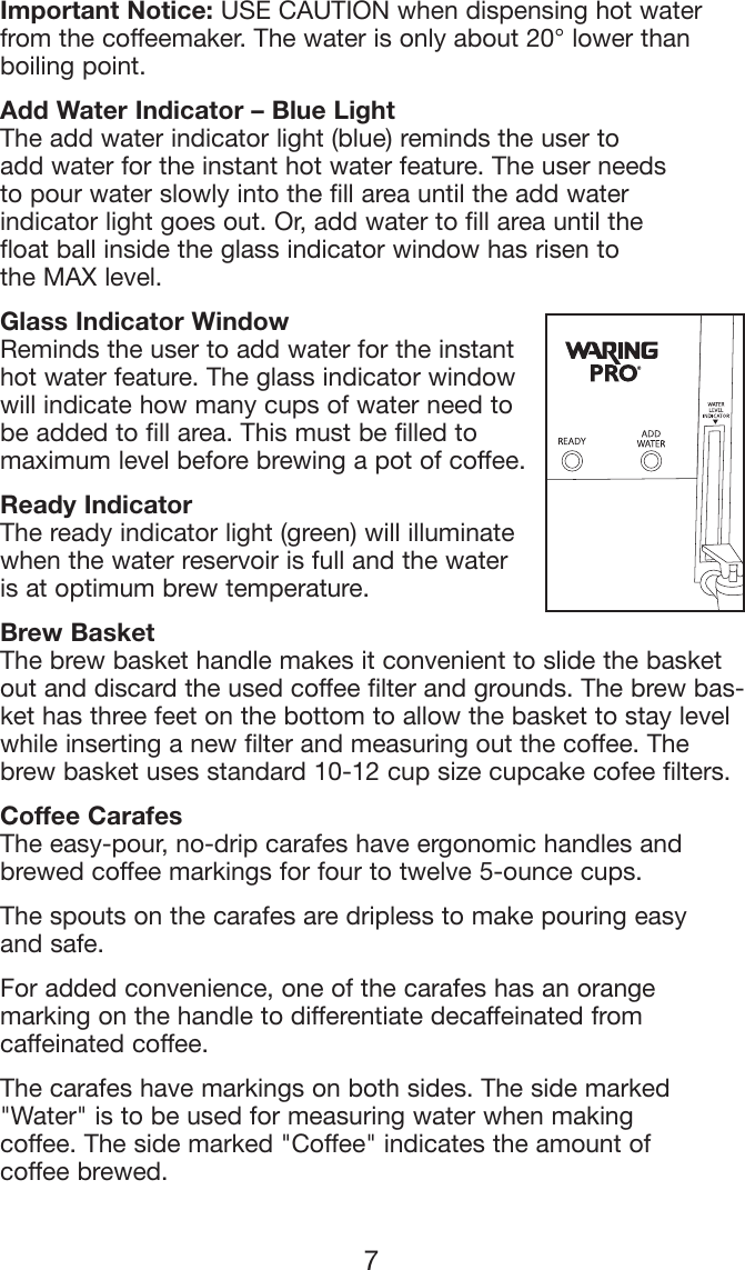 Page 8 of 12 - Waring Waring-Wc1000-Users-Manual-  Waring-wc1000-users-manual