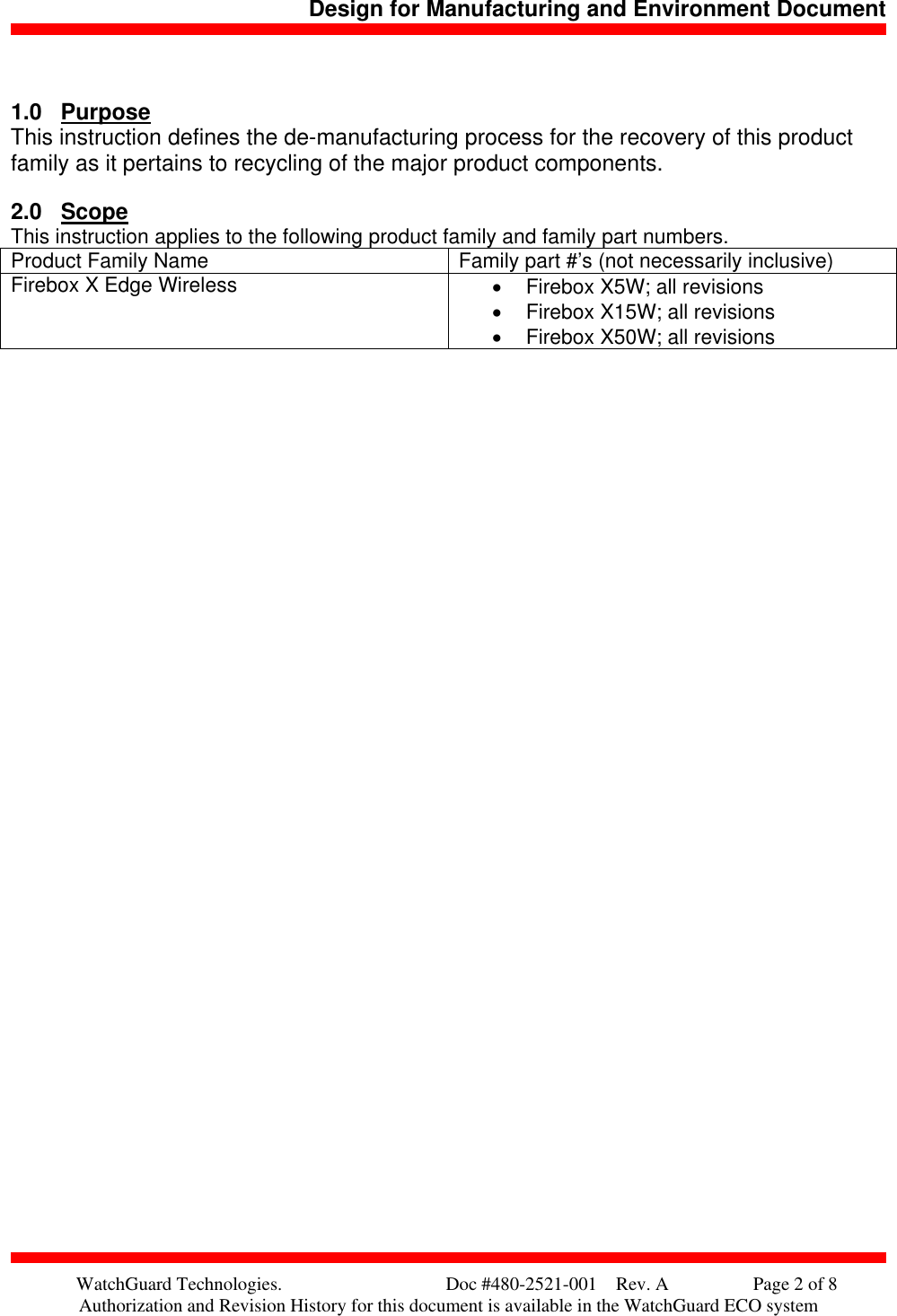 Page 2 of 8 - Watchguard-Technologies Watchguard-Technologies-Watchguard-Technologies-Wireless-Office-Headset-Firebox-X5W-Users-Manual- WatchGuard Firebox X Edge Wireless De-manufacturing Instructions  Watchguard-technologies-watchguard-technologies-wireless-office-headset-firebox-x5w-users-manual