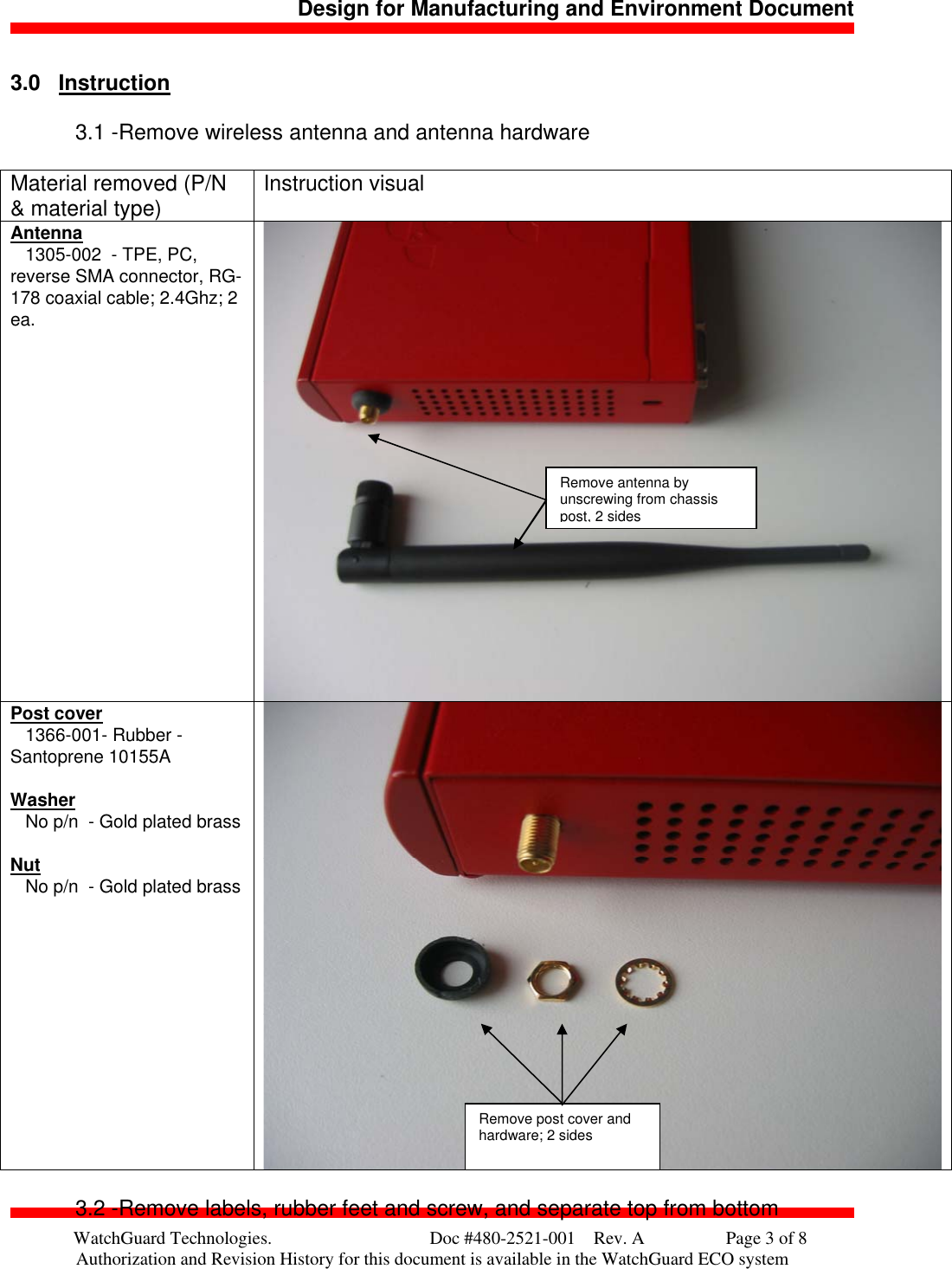 Page 3 of 8 - Watchguard-Technologies Watchguard-Technologies-Watchguard-Technologies-Wireless-Office-Headset-Firebox-X5W-Users-Manual- WatchGuard Firebox X Edge Wireless De-manufacturing Instructions  Watchguard-technologies-watchguard-technologies-wireless-office-headset-firebox-x5w-users-manual