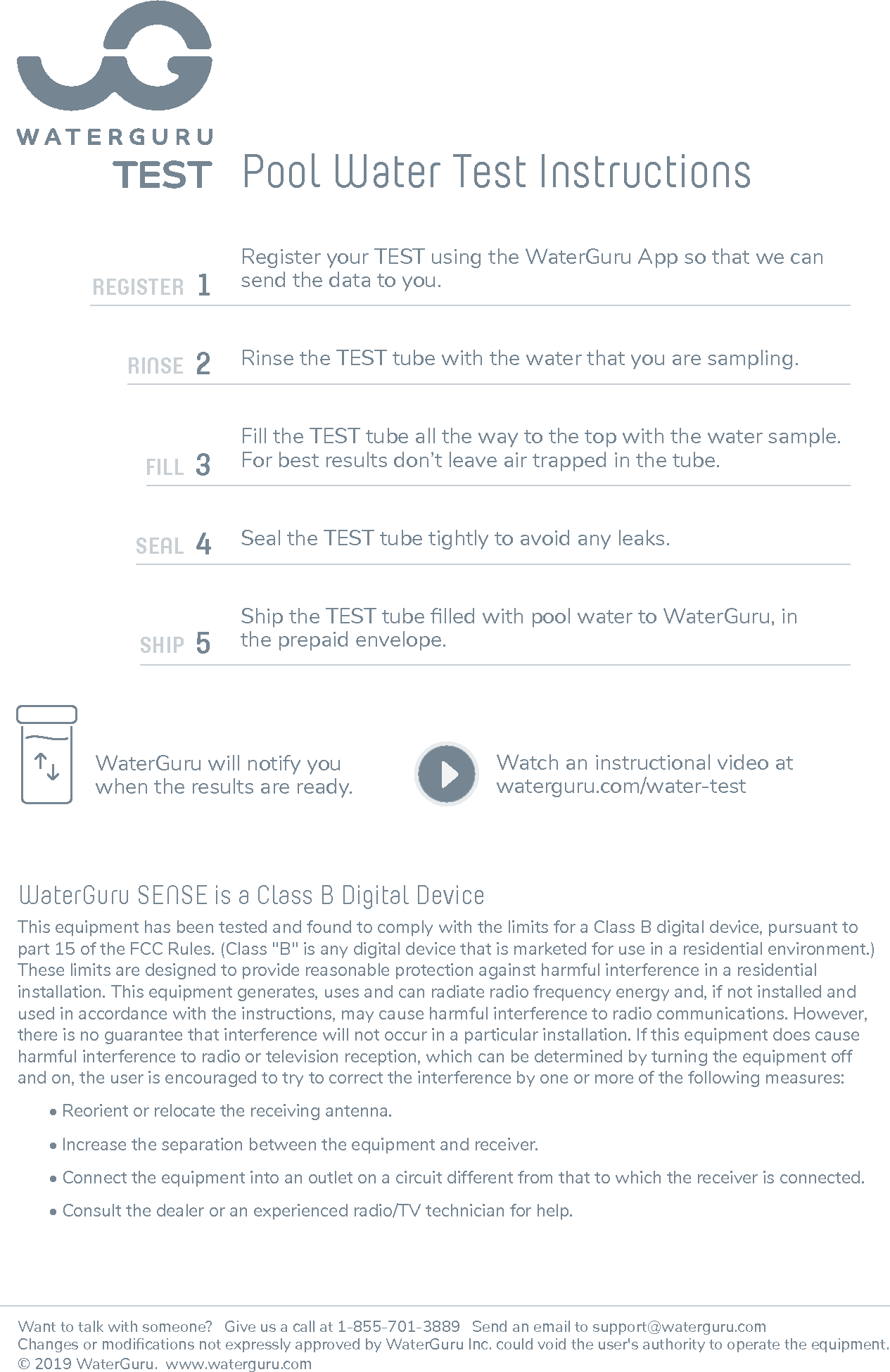 WaterGuru WGSENSE BLE transceiver User Manual WaterGuru TEST