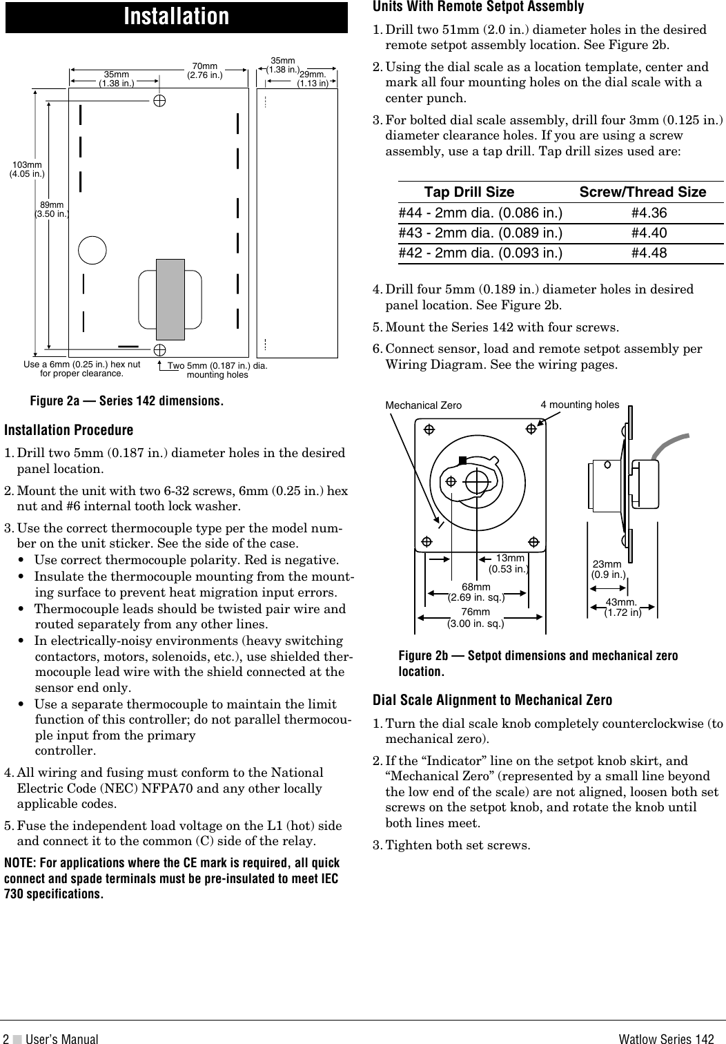 Page 2 of 8 - Watlow-Electric Watlow-Electric-Series-142-Users-Manual- 142AE_E  Watlow-electric-series-142-users-manual