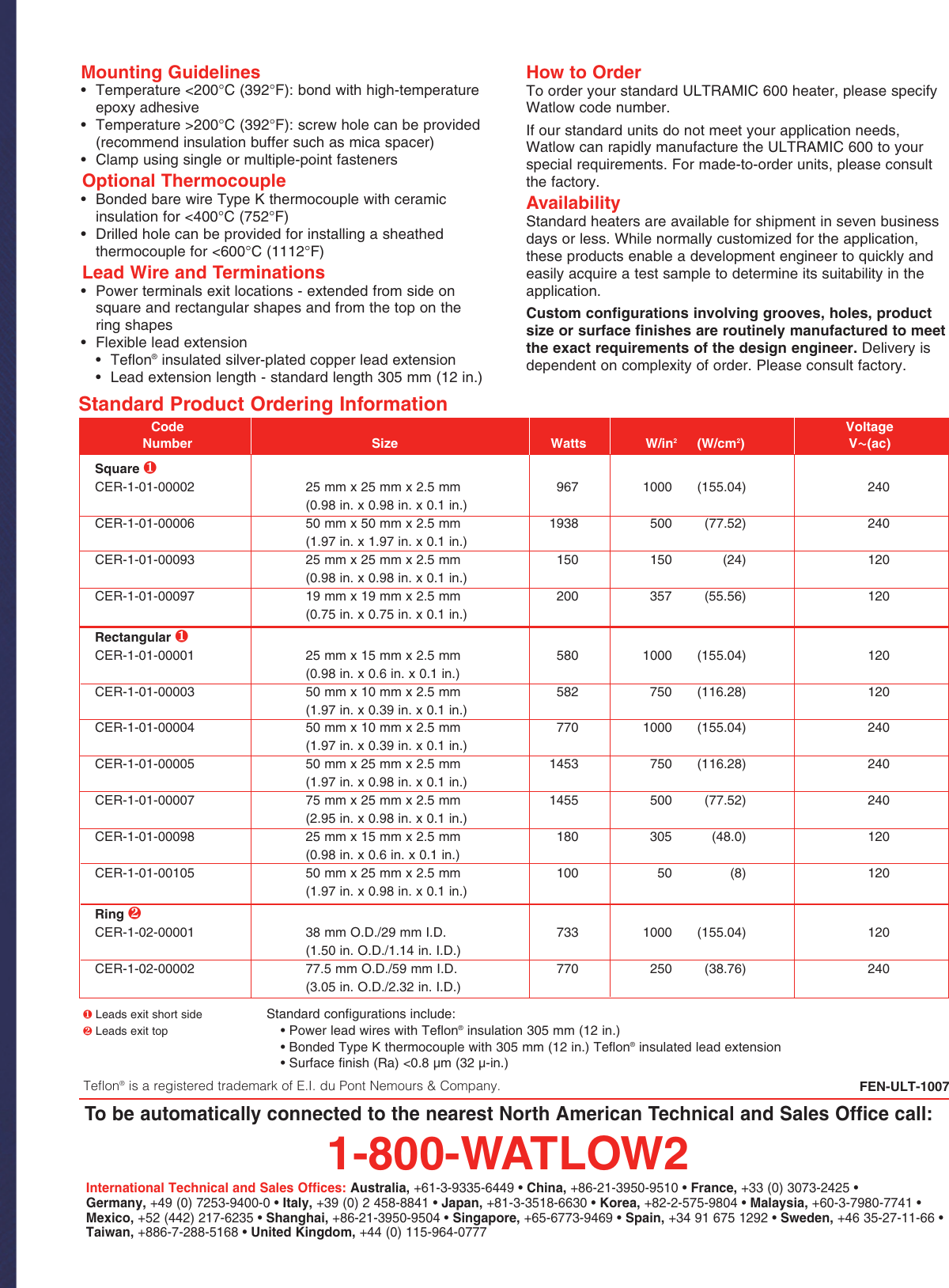 Page 6 of 6 - Watlow-Electric Watlow-Electric-Ultramic-600-Users-Manual- ULTRAMIC 600 Advanced Ceramic Heater  Watlow-electric-ultramic-600-users-manual