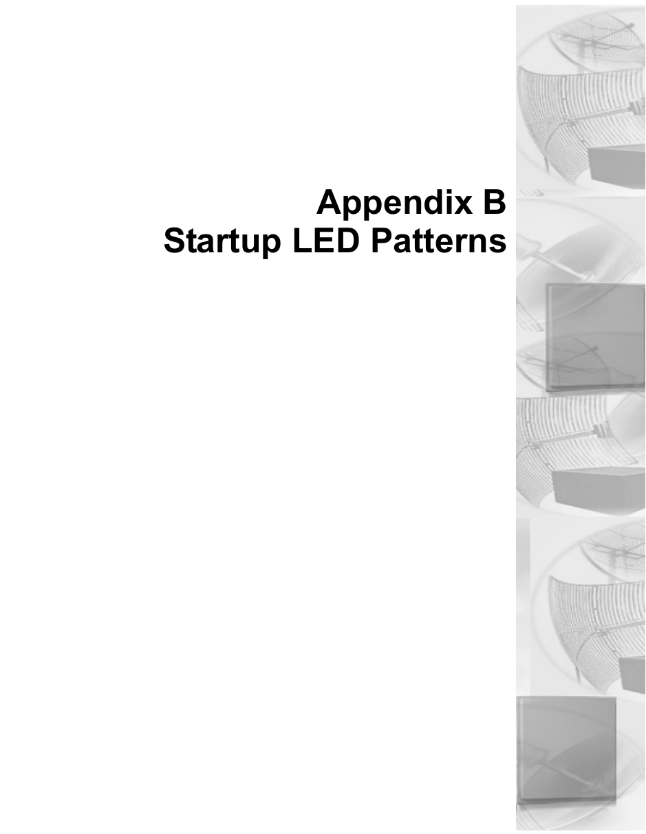Appendix BStartup LED Patterns