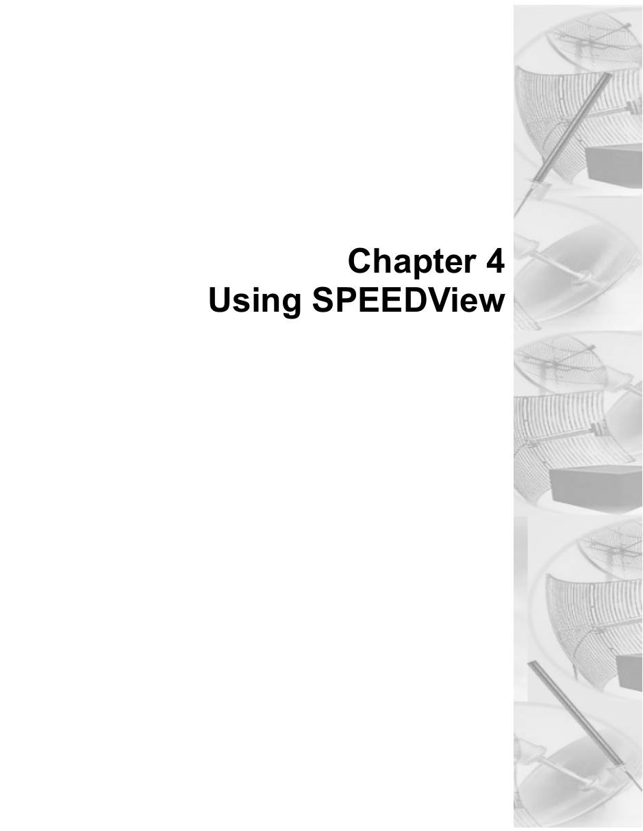 Chapter 4Using SPEEDView
