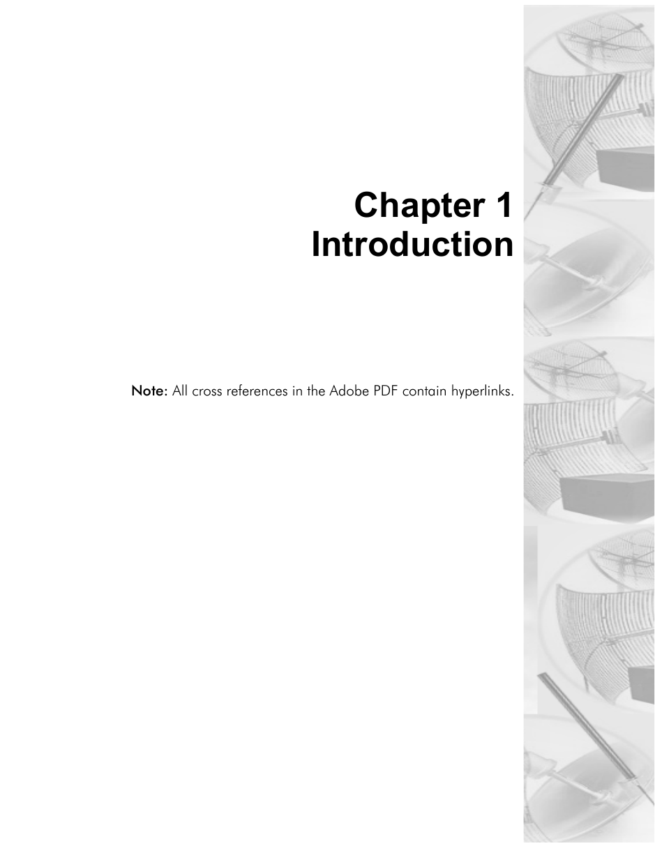  Chapter 1IntroductionNote: All cross references in the Adobe PDF contain hyperlinks.