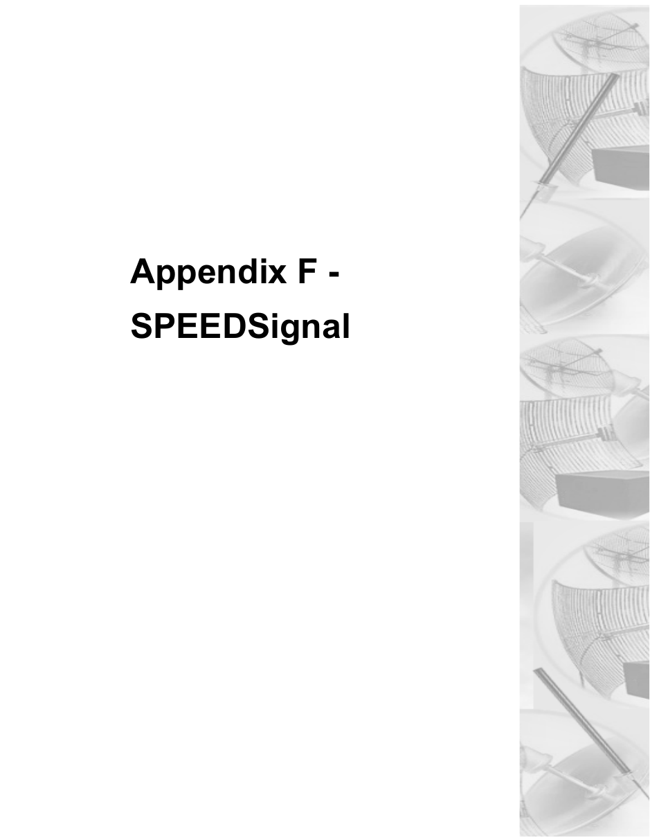 Appendix F - SPEEDSignal 