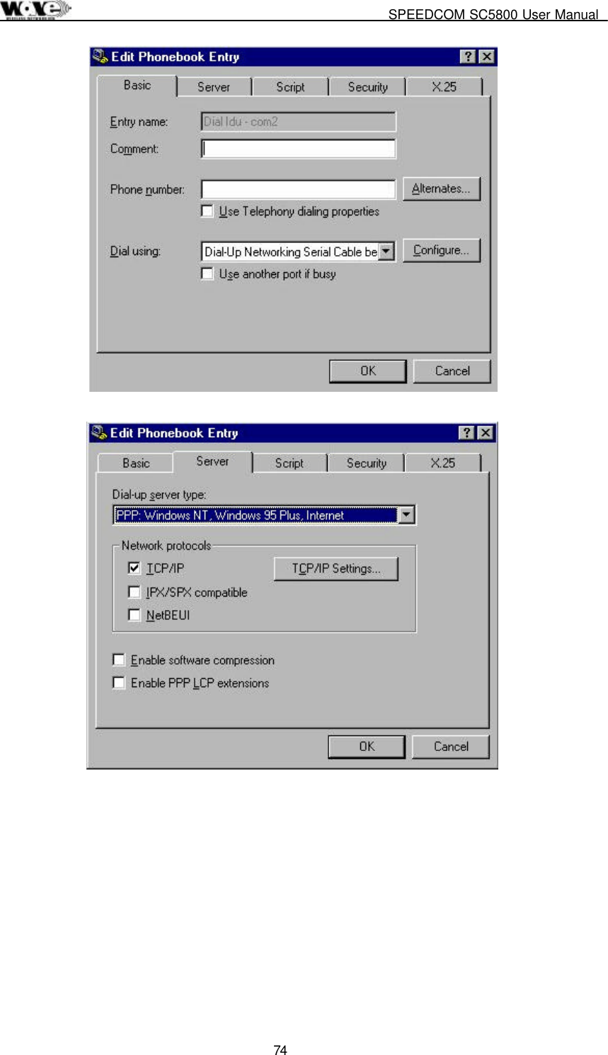     SPEEDCOM SC5800 User Manual  74     